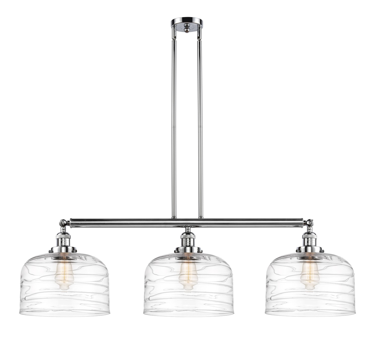 Three Light Island Pendant by Innovations - Franklin Restoration Collection, Polished Chrome Finish - 213-PC-G713-L
