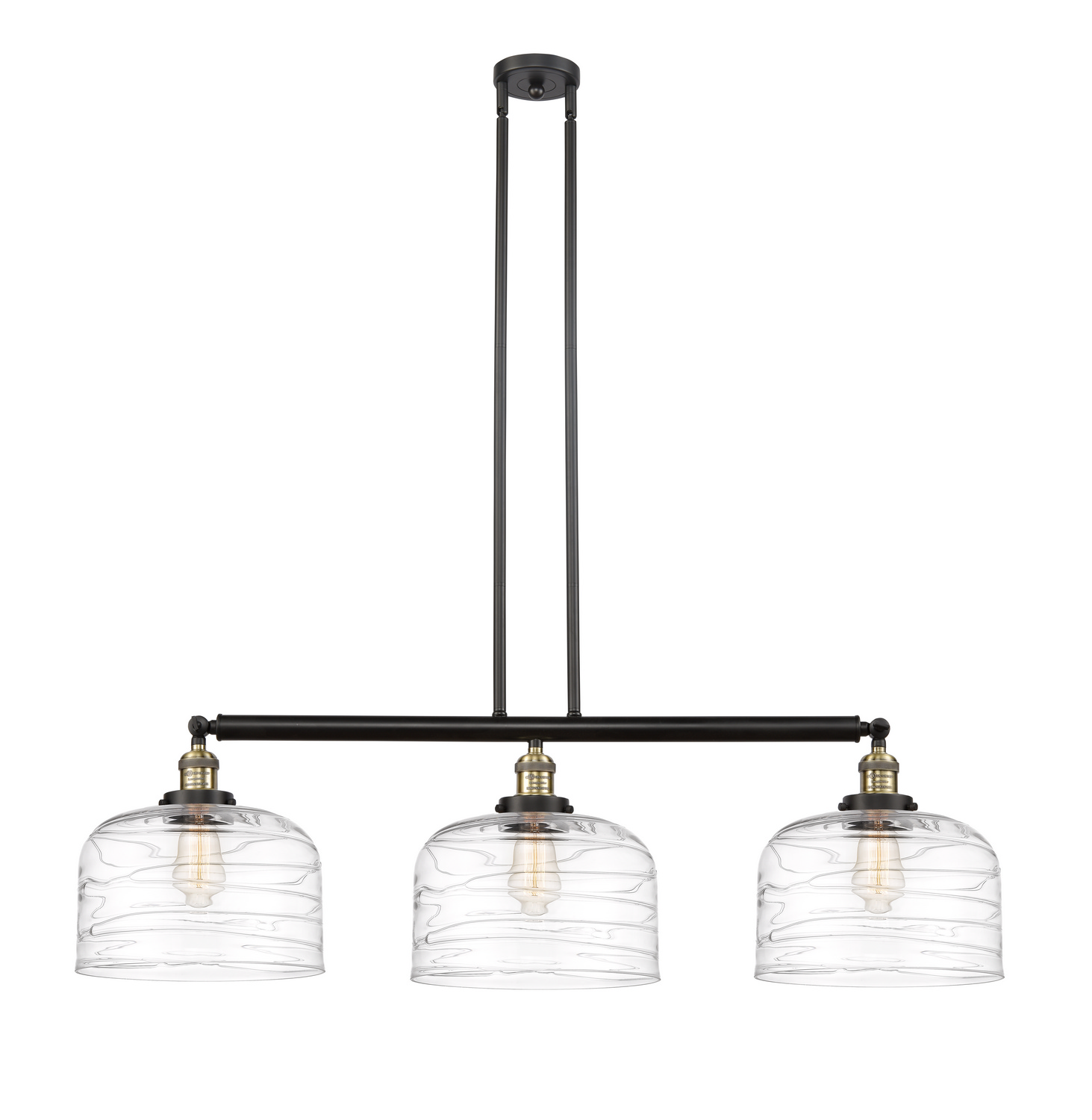LED Island Pendant by Innovations - Franklin Restoration Collection, Black Antique Brass Finish - 213-BAB-G713-L-LED
