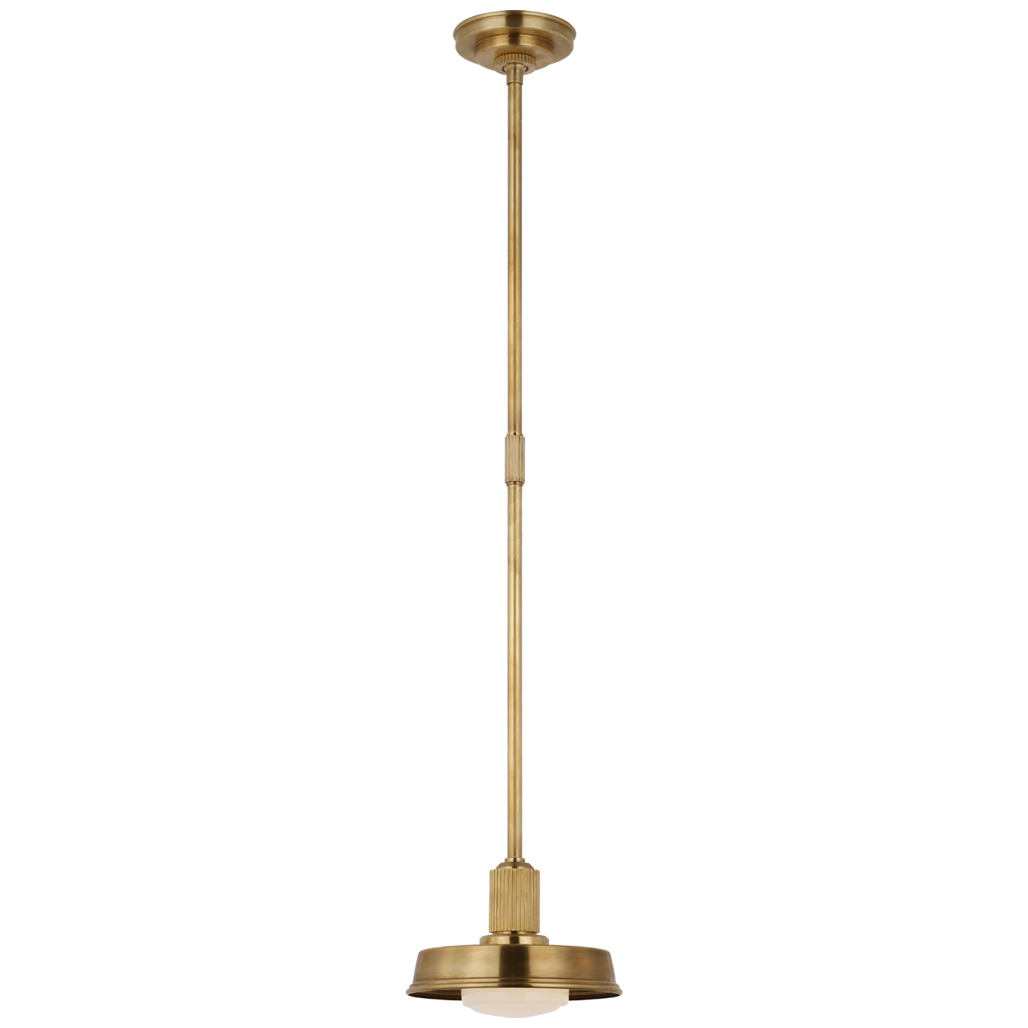 Visual Comfort Signature Ruhlmann LED Pendant in Antique-Burnished Brass - CHC 5298AB-WG