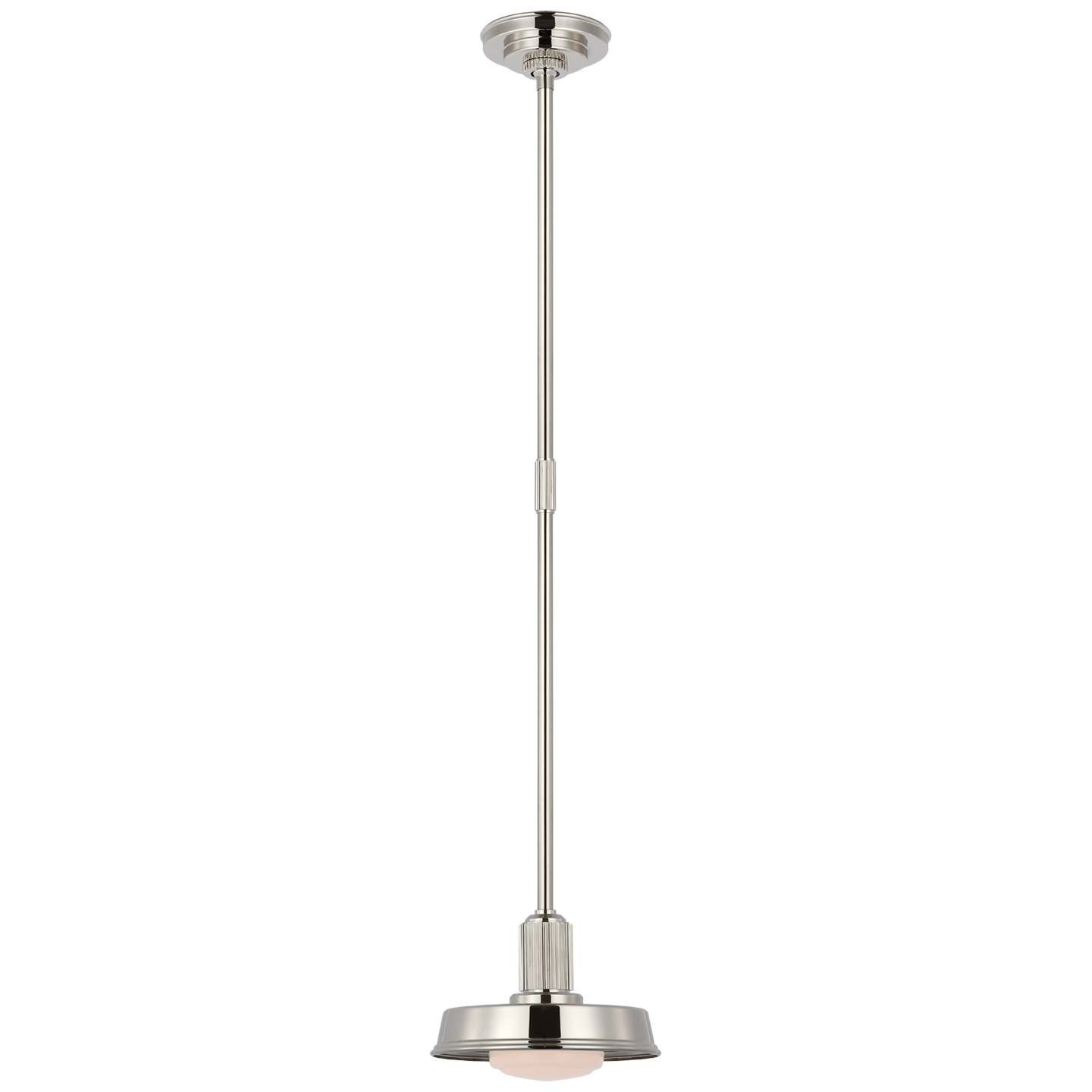 Visual Comfort Signature Ruhlmann LED Pendant in Polished Nickel - CHC 5298PN-WG