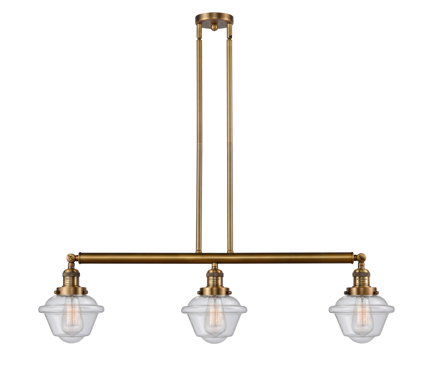 LED Island Pendant by Innovations - Franklin Restoration Collection, Brushed Brass Finish - 213-BB-G534-LED