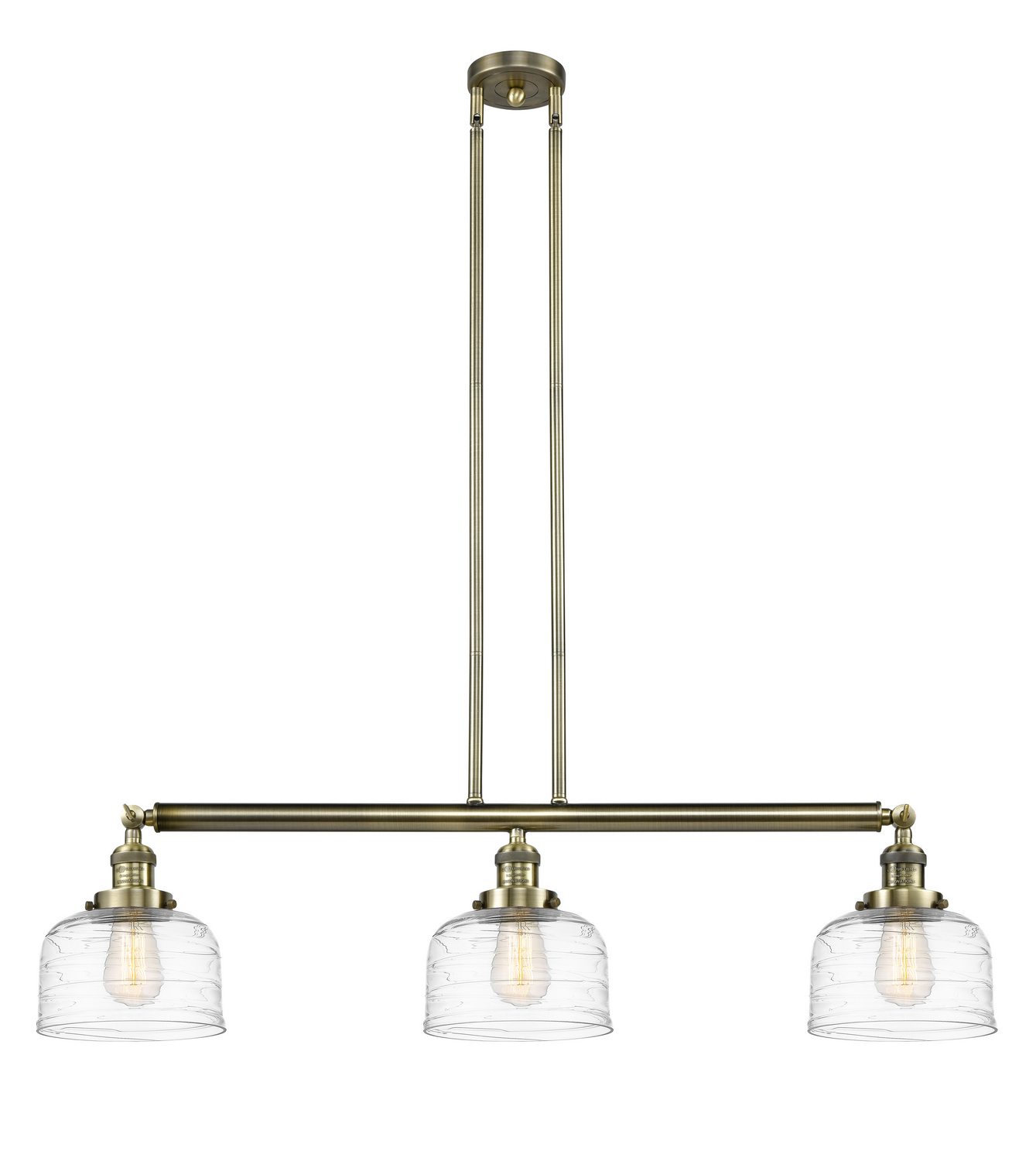 LED Island Pendant by Innovations - Franklin Restoration Collection, Antique Brass Finish - 213-AB-G713-LED