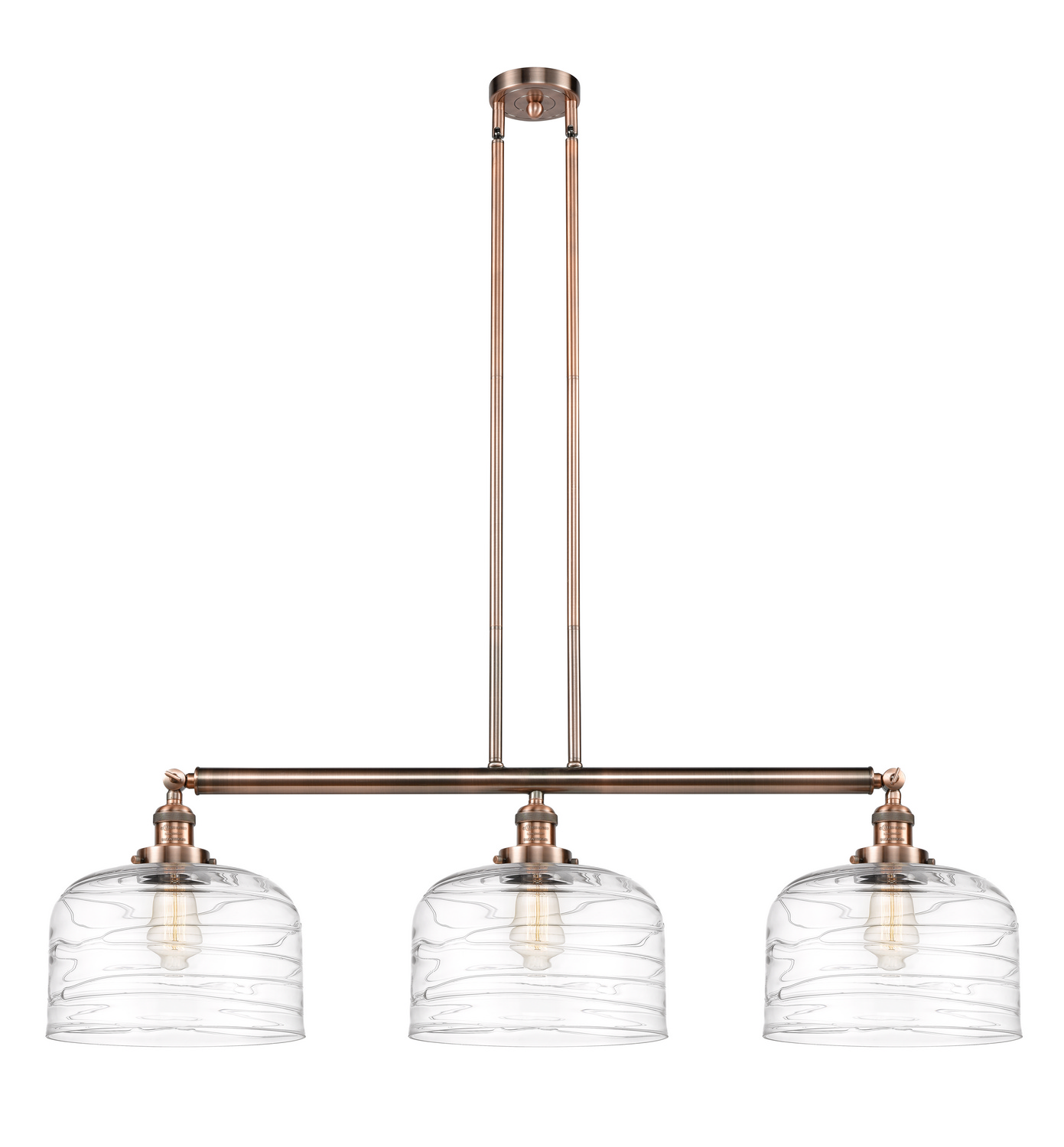 LED Island Pendant by Innovations - Franklin Restoration Collection, Antique Copper Finish - 213-AC-G713-L-LED