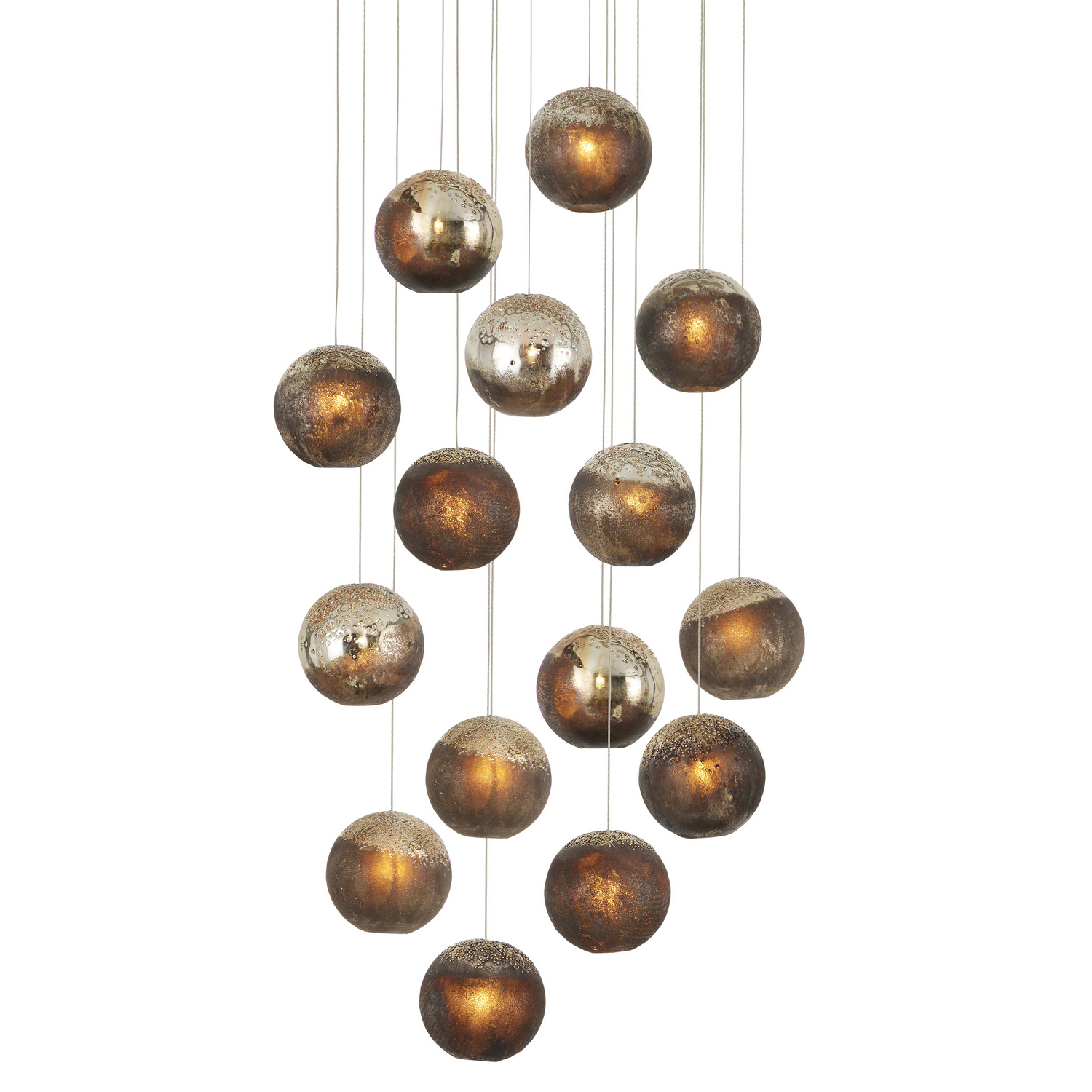 Photos - Chandelier / Lamp PATHOS Currey & Company Antique Silver Antique Gold Matte Charcoal Pendant from the  Collection 9000-1015 