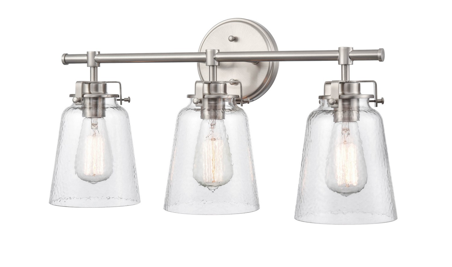 Photos - Chandelier / Lamp Millenium Millennium Lighting Brushed Nickel Three Light Vanity from the Amberose Collection 4413-BN 