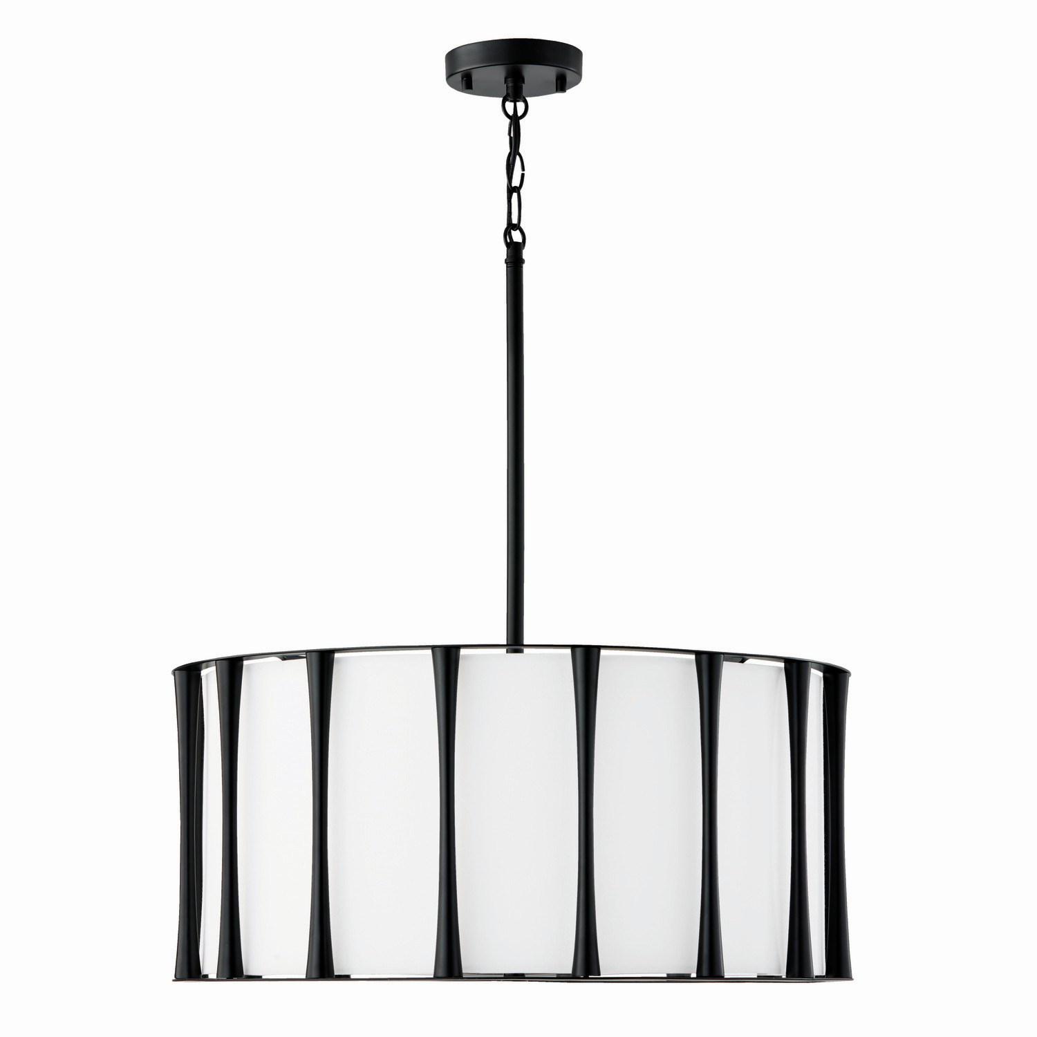Capital Lighting Bodie Four Light Pendant in Matte Black - 344641MB