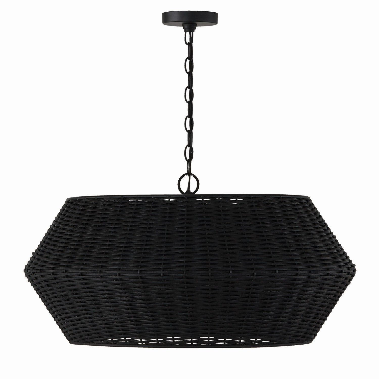 Capital Lighting Boca Six Light Pendant in Matte Black - 347861MB