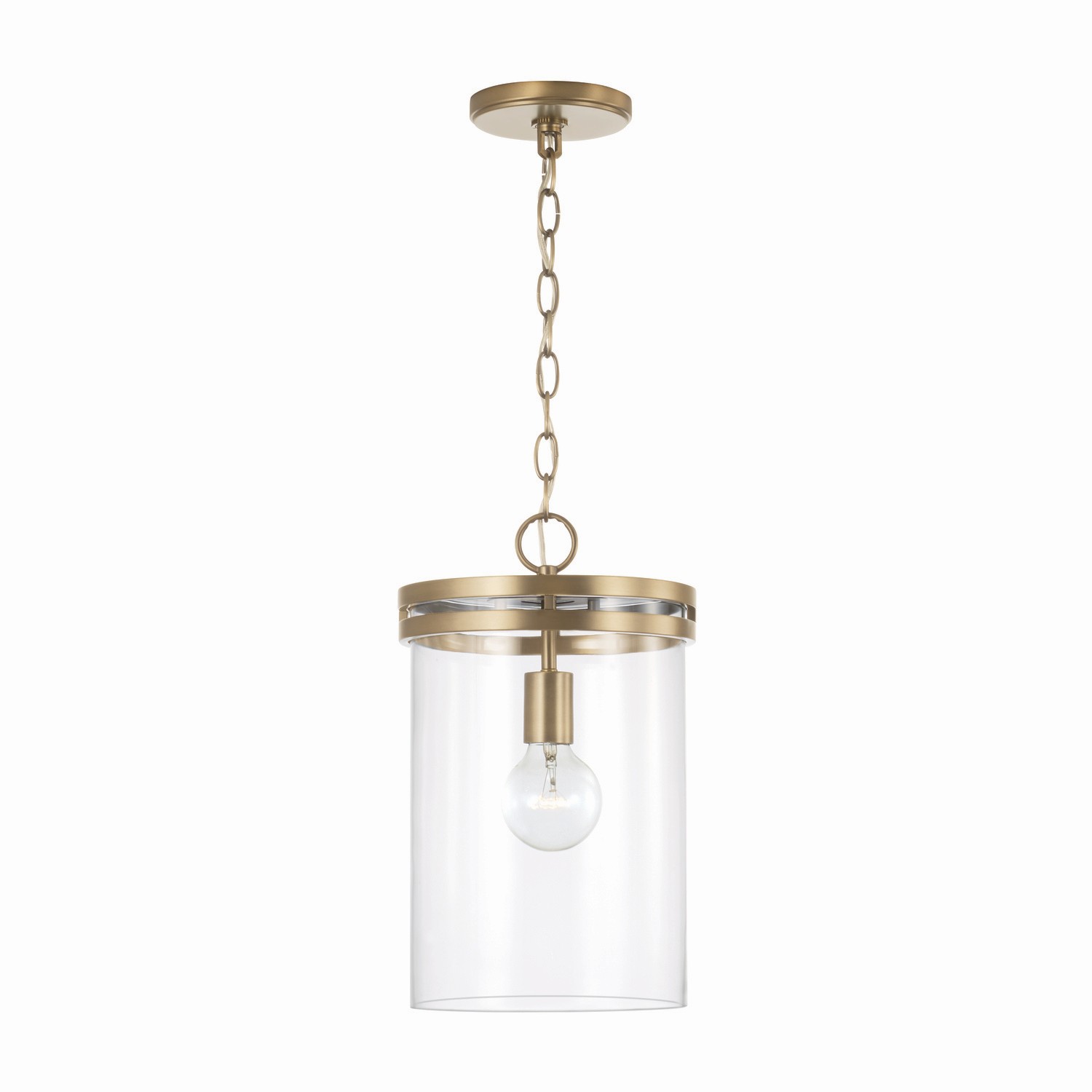 Capital Lighting Fuller One Light Pendant in Aged Brass - 348711AD
