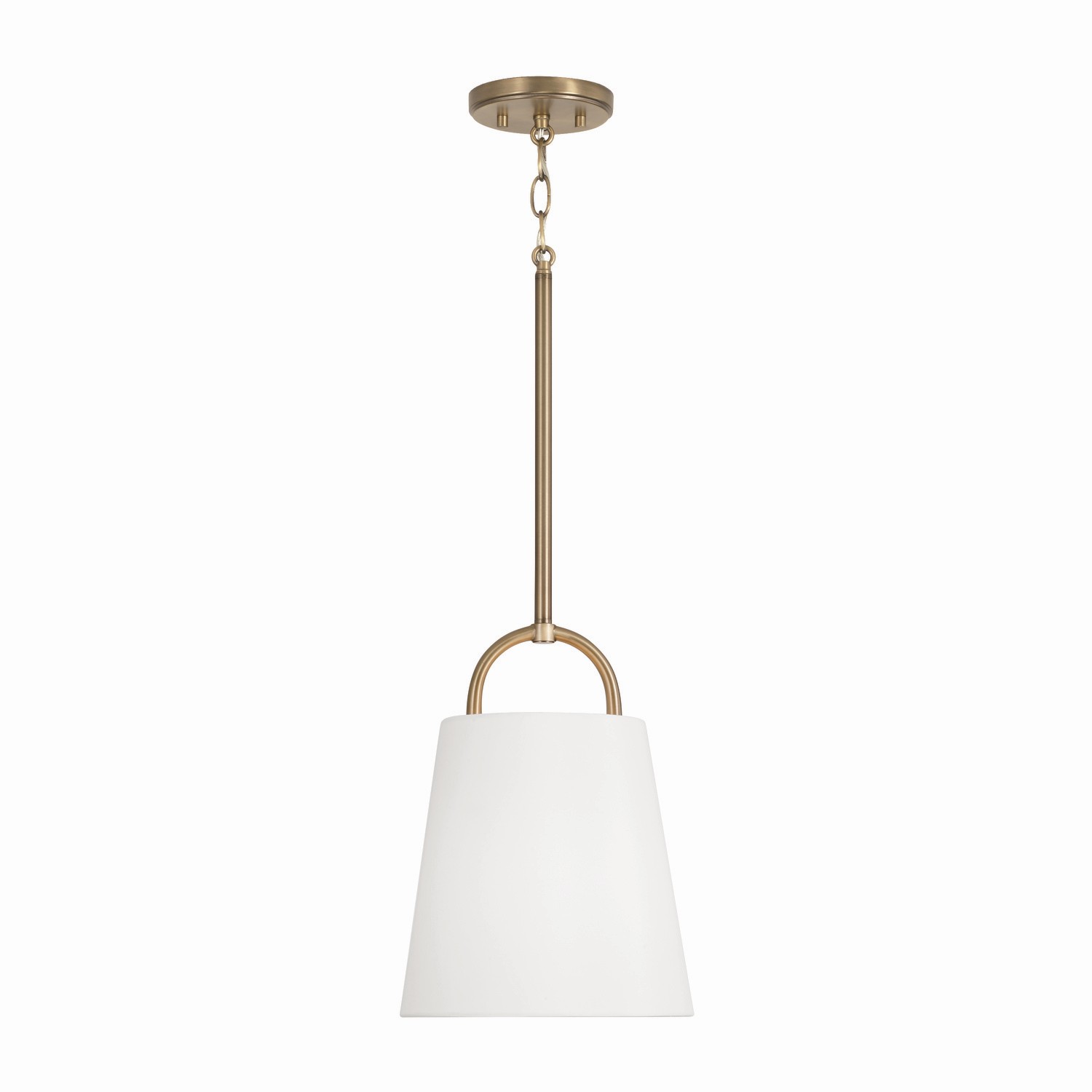 Capital Lighting Brody One Light Pendant in Aged Brass - 349411AD