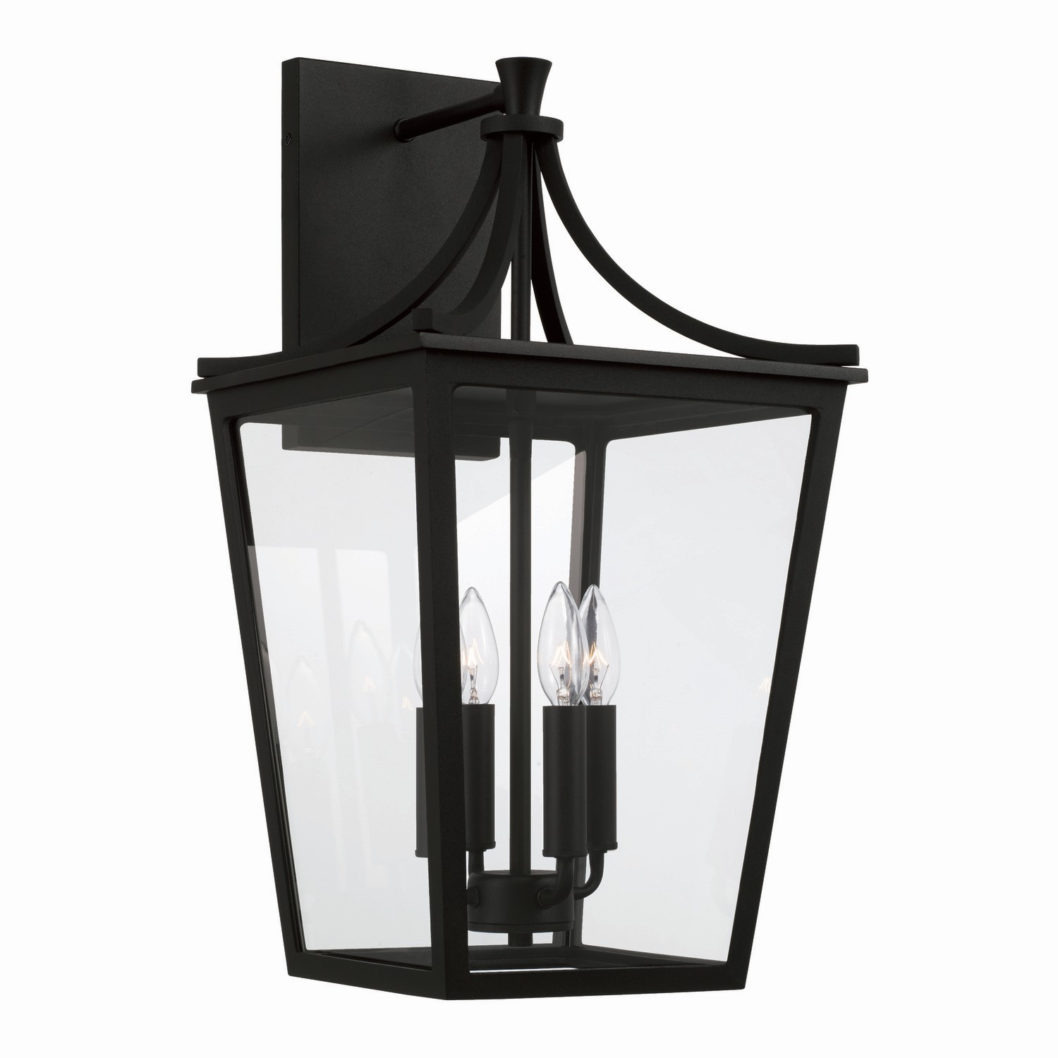 Capital Lighting Adair Four Light Outdoor Wall Lantern in Black - 947941BK