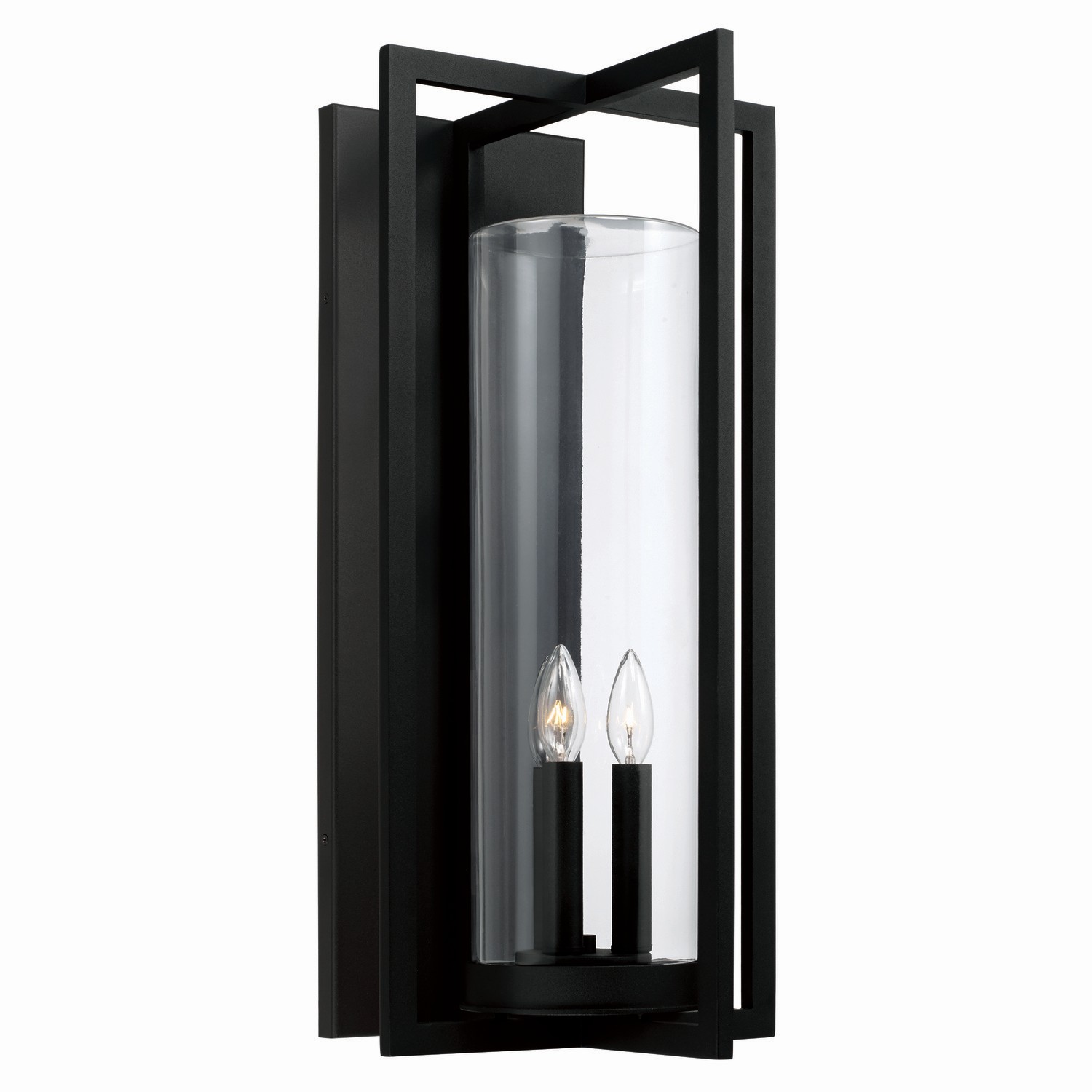 Capital Lighting Kent Three Light Outdoor Wall Lantern in Black - 948231BK
