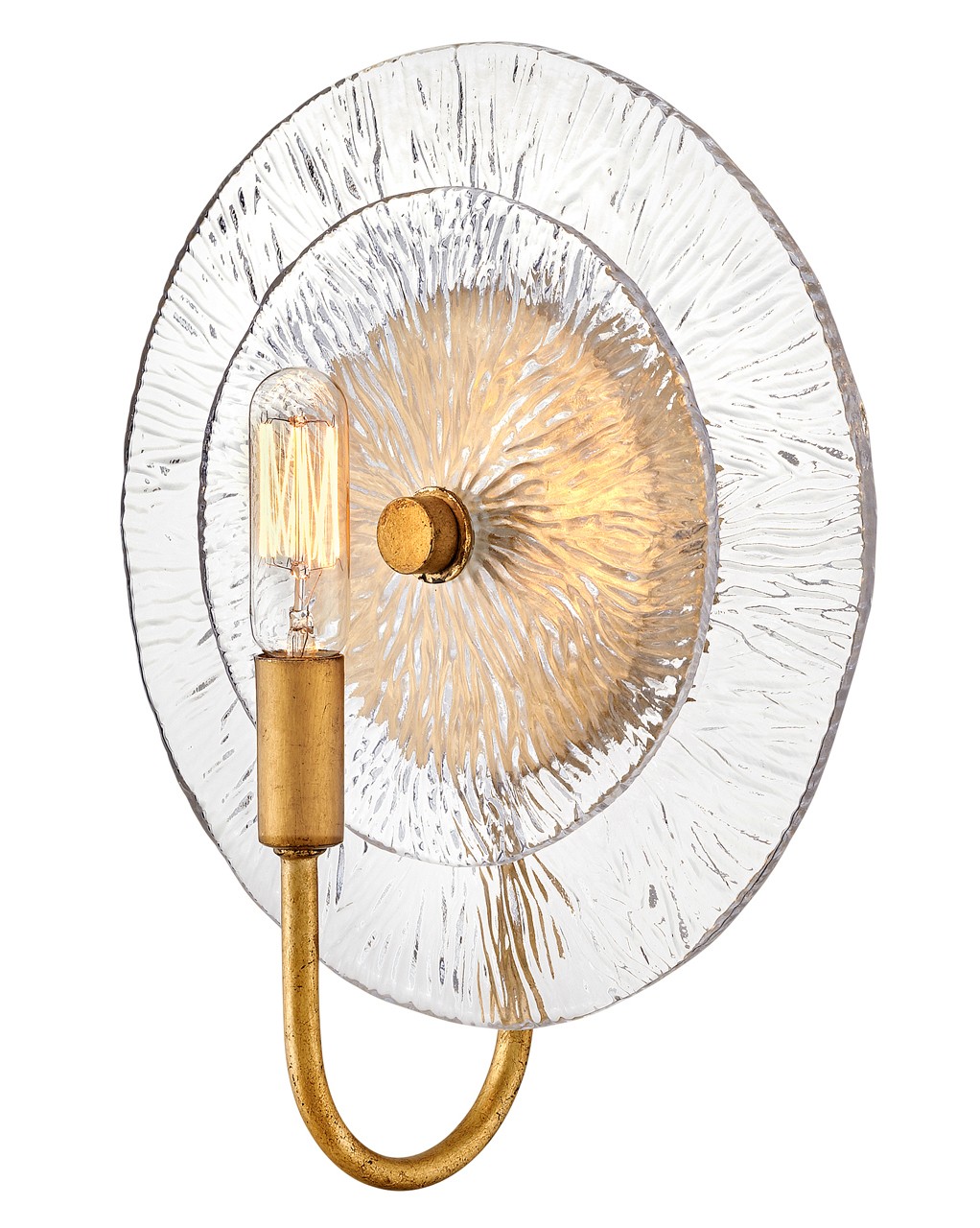 Fredrick Ramond Rene LED Wall Sconce in Distressed Brass - FR30120DA