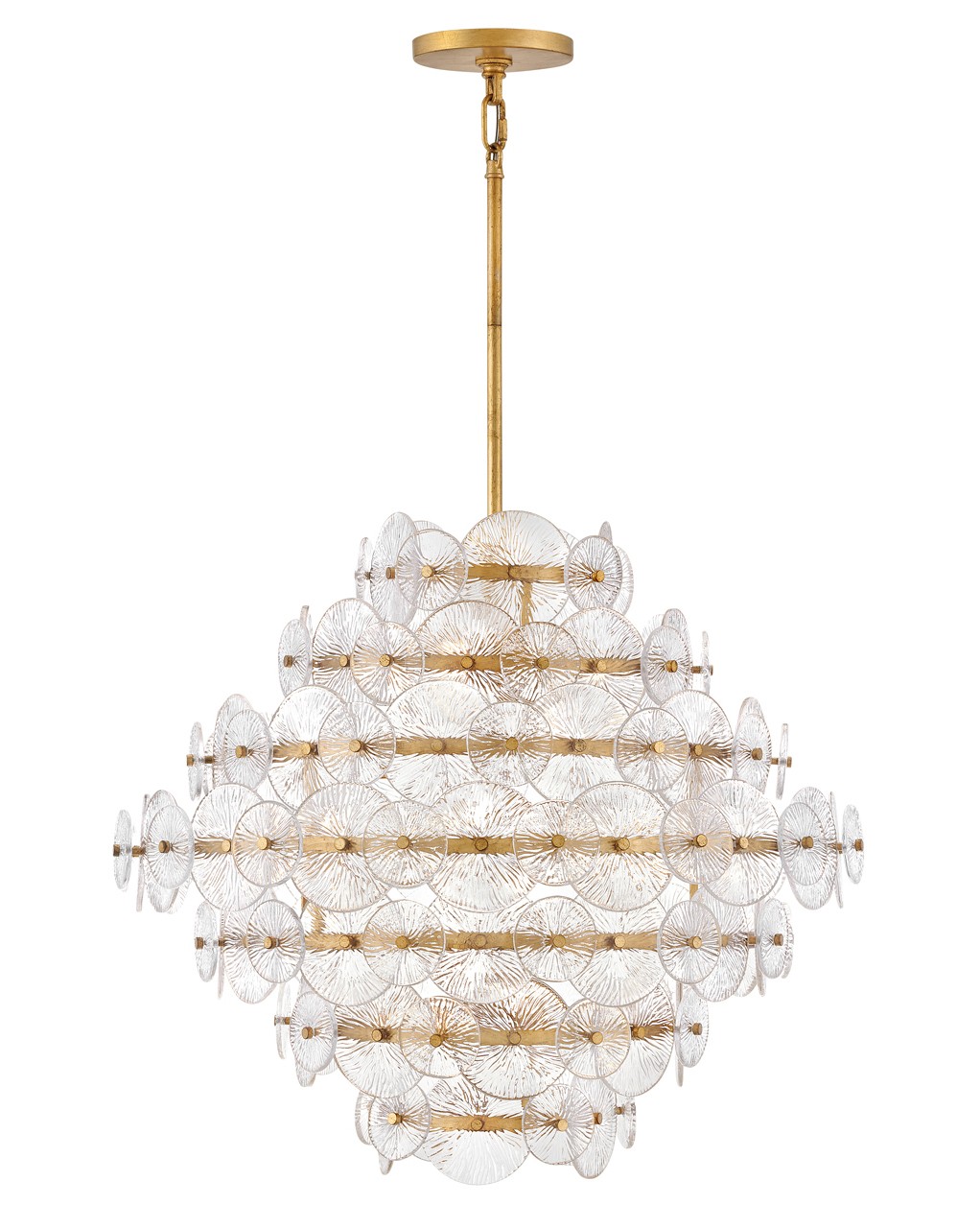 Fredrick Ramond Rene LED Pendant in Distressed Brass - FR30128DA