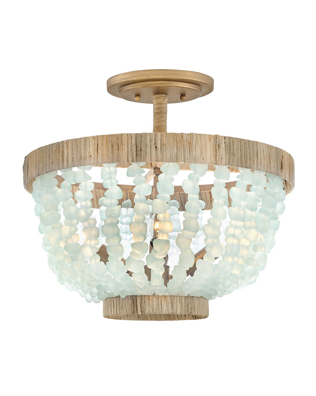 Fredrick Ramond Dune LED Semi-Flush Mount in Burnished Gold - FR30203BNG-BG