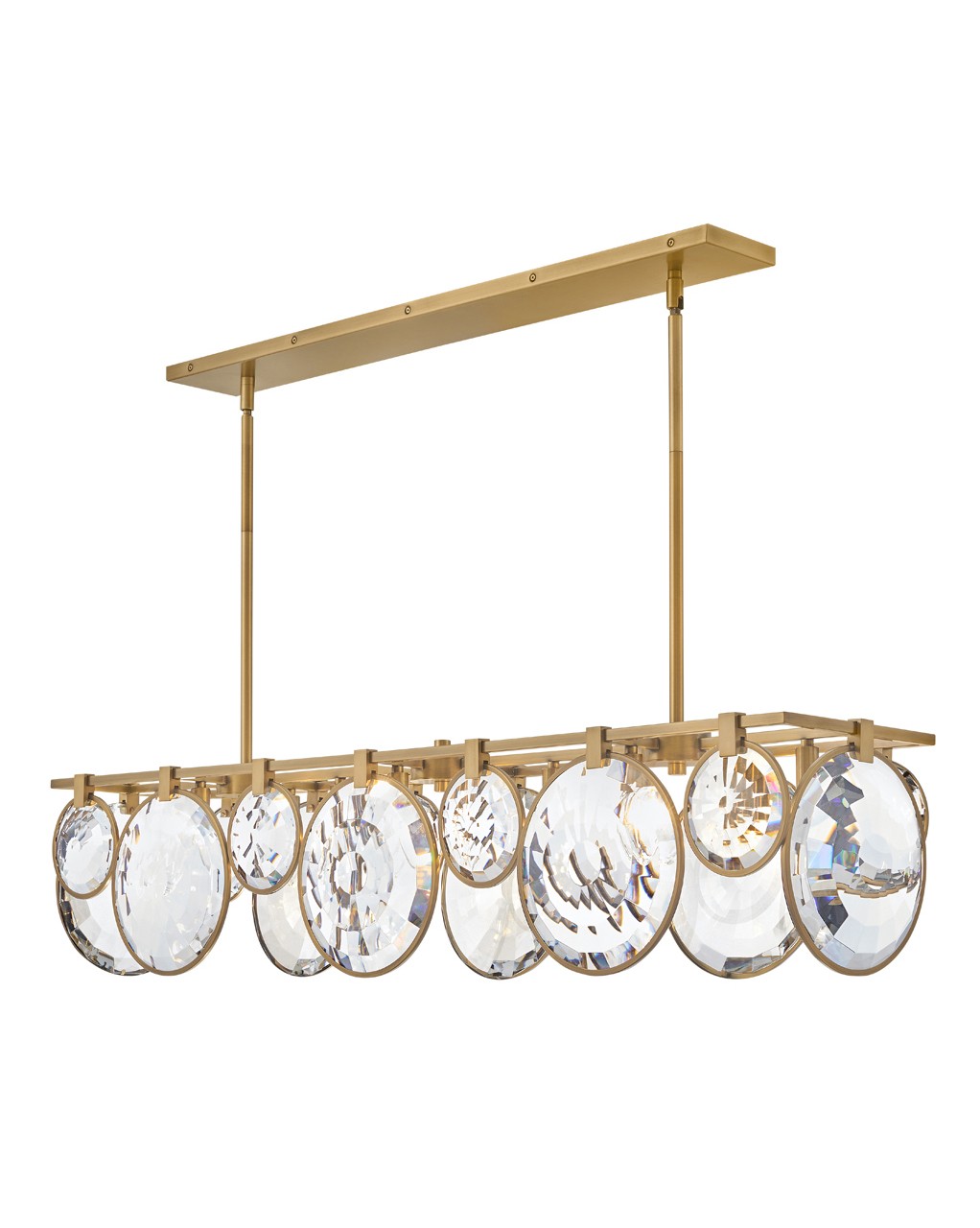 Fredrick Ramond Nala LED Linear Chandelier in Heritage Brass - FR31266HBR