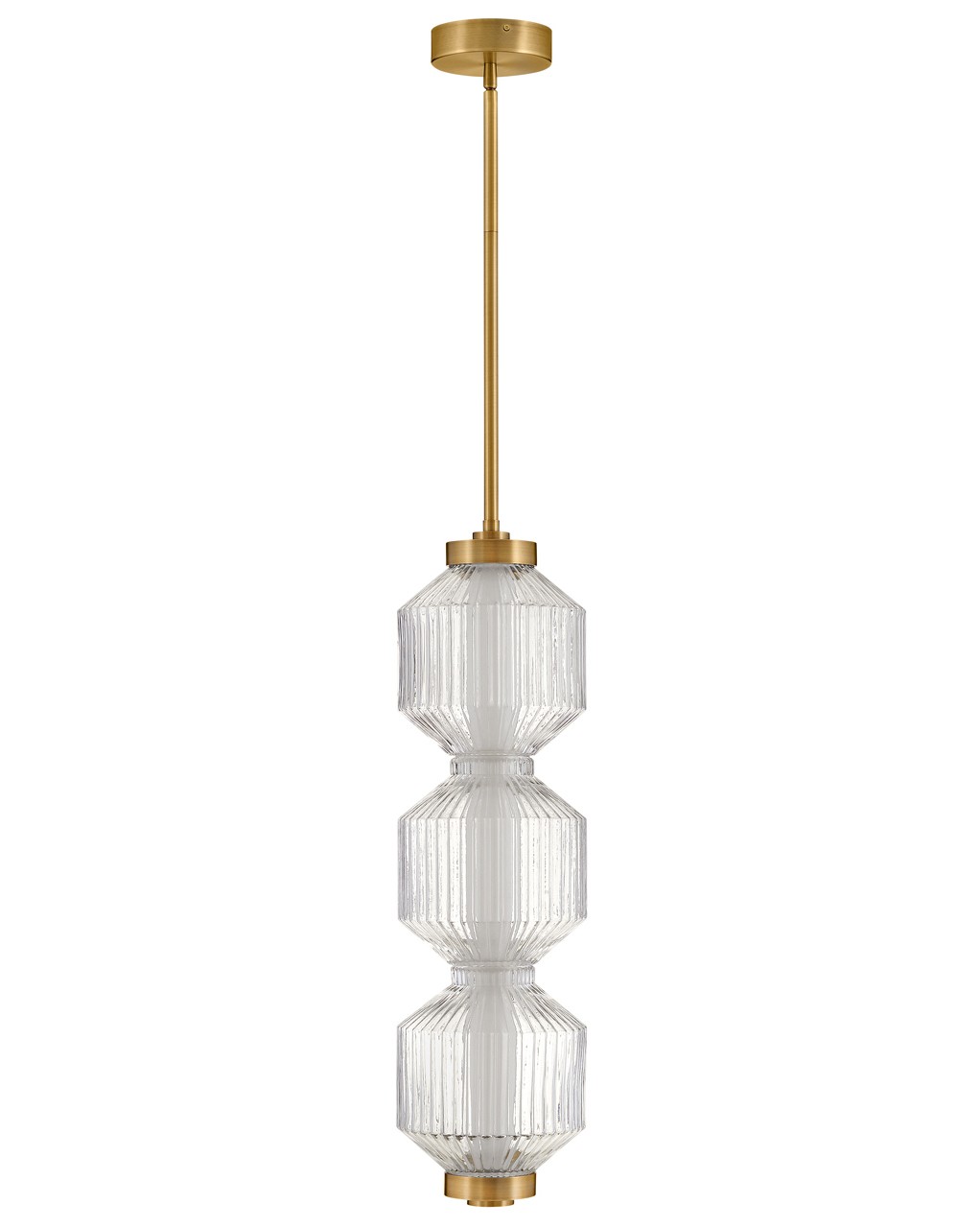 Fredrick Ramond Reign LED Convertible Pendant in Lacquered Brass - FR41467LCB