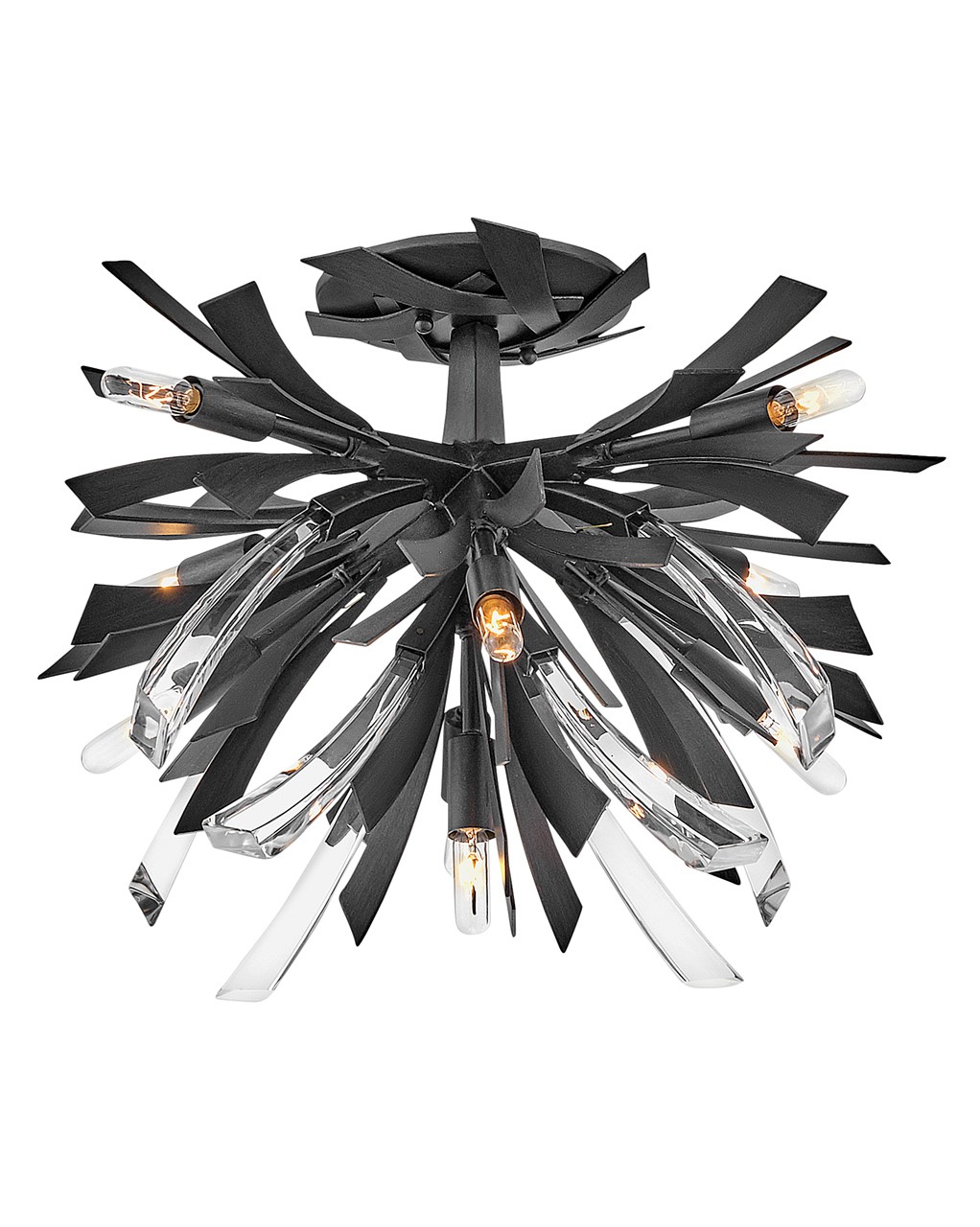 Fredrick Ramond Vida LED Semi-Flush Mount in Brushed Graphite - FR40903BGR