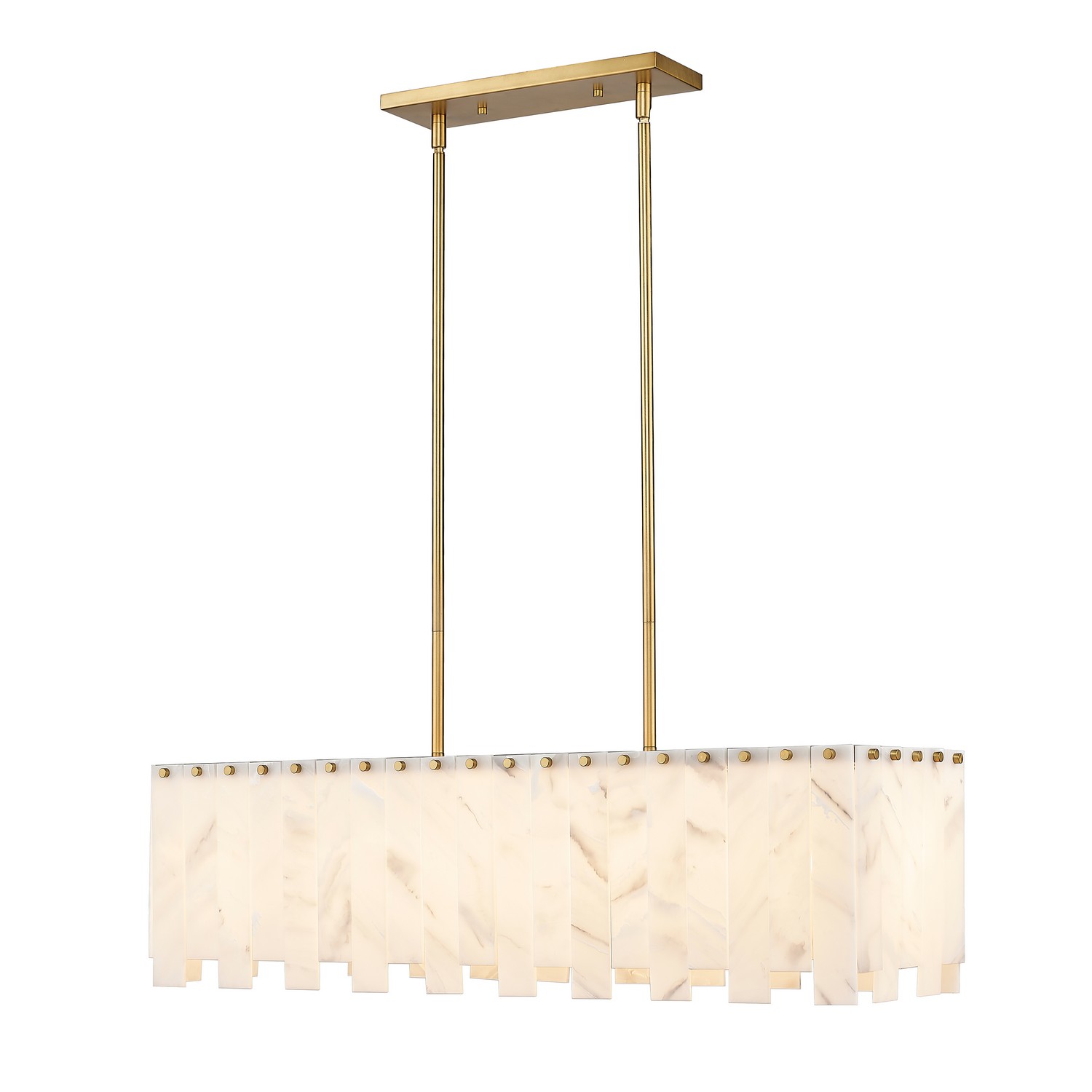 Photos - Chandelier / Lamp Wide Z-Lite Rubbed Brass Linear Chandelier from the Viviana Collection 345-40L-RB 
