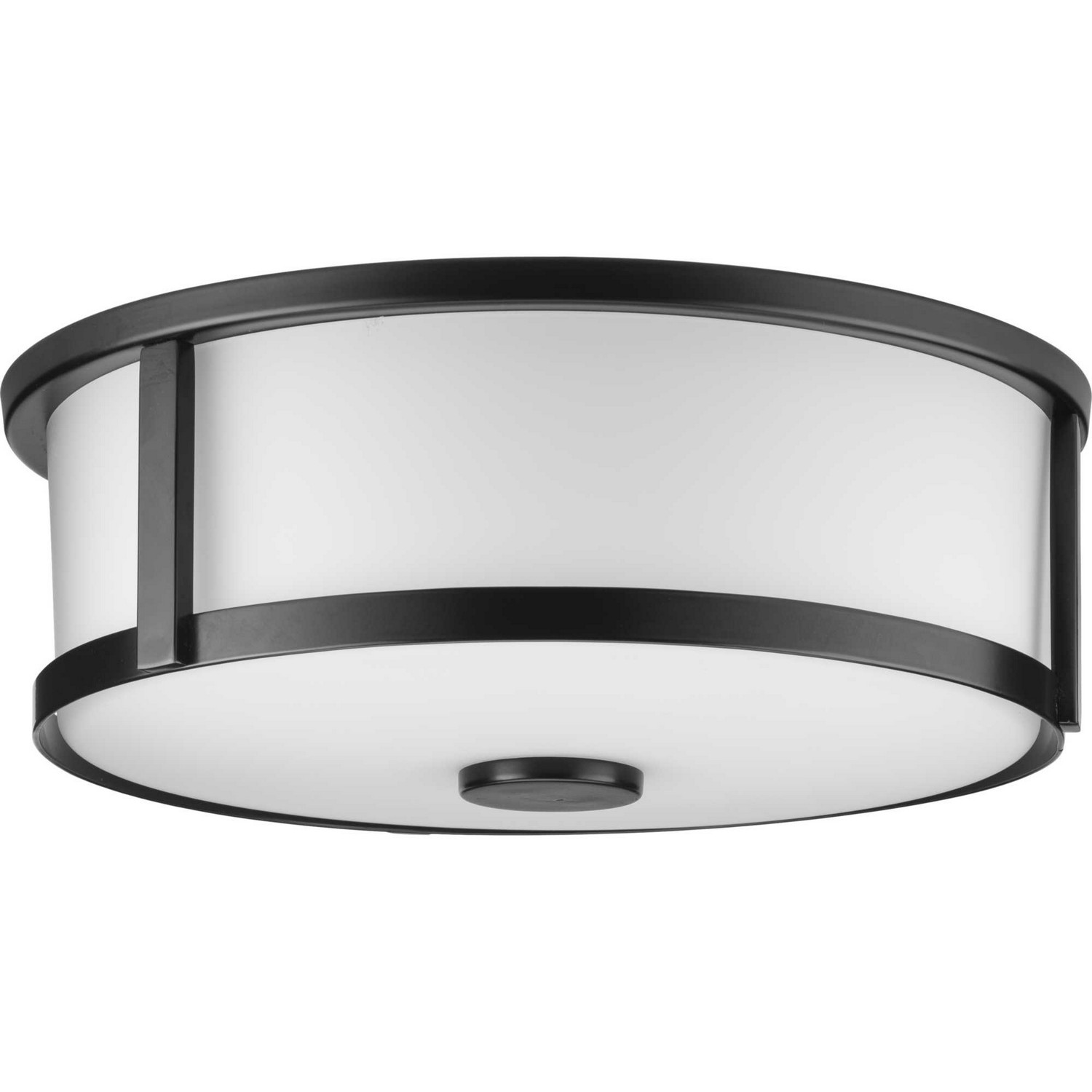 Matte Black Two Light Flush Mount from the Gilliam Collection