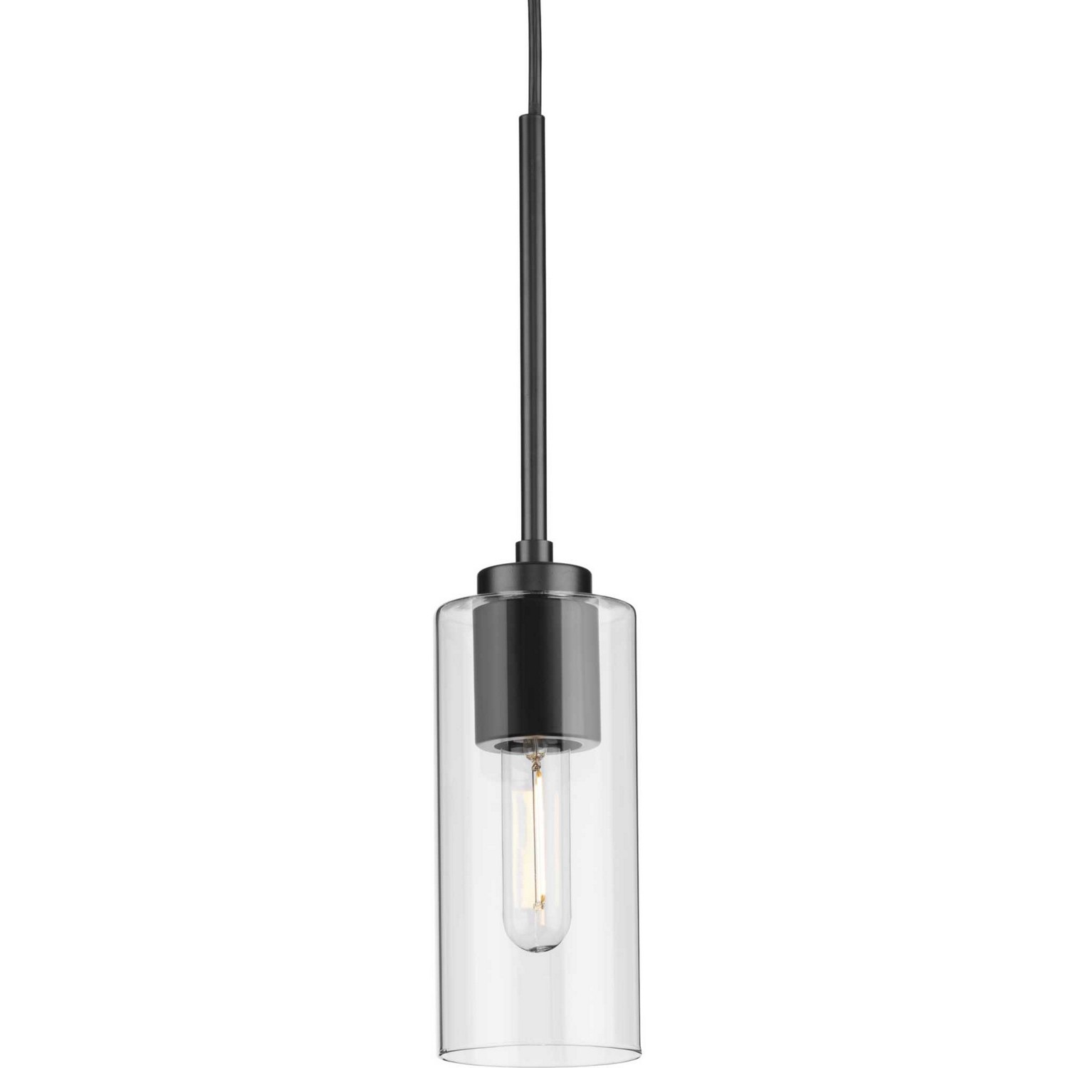 Matte Black One Light Pendant from the Cofield Collection