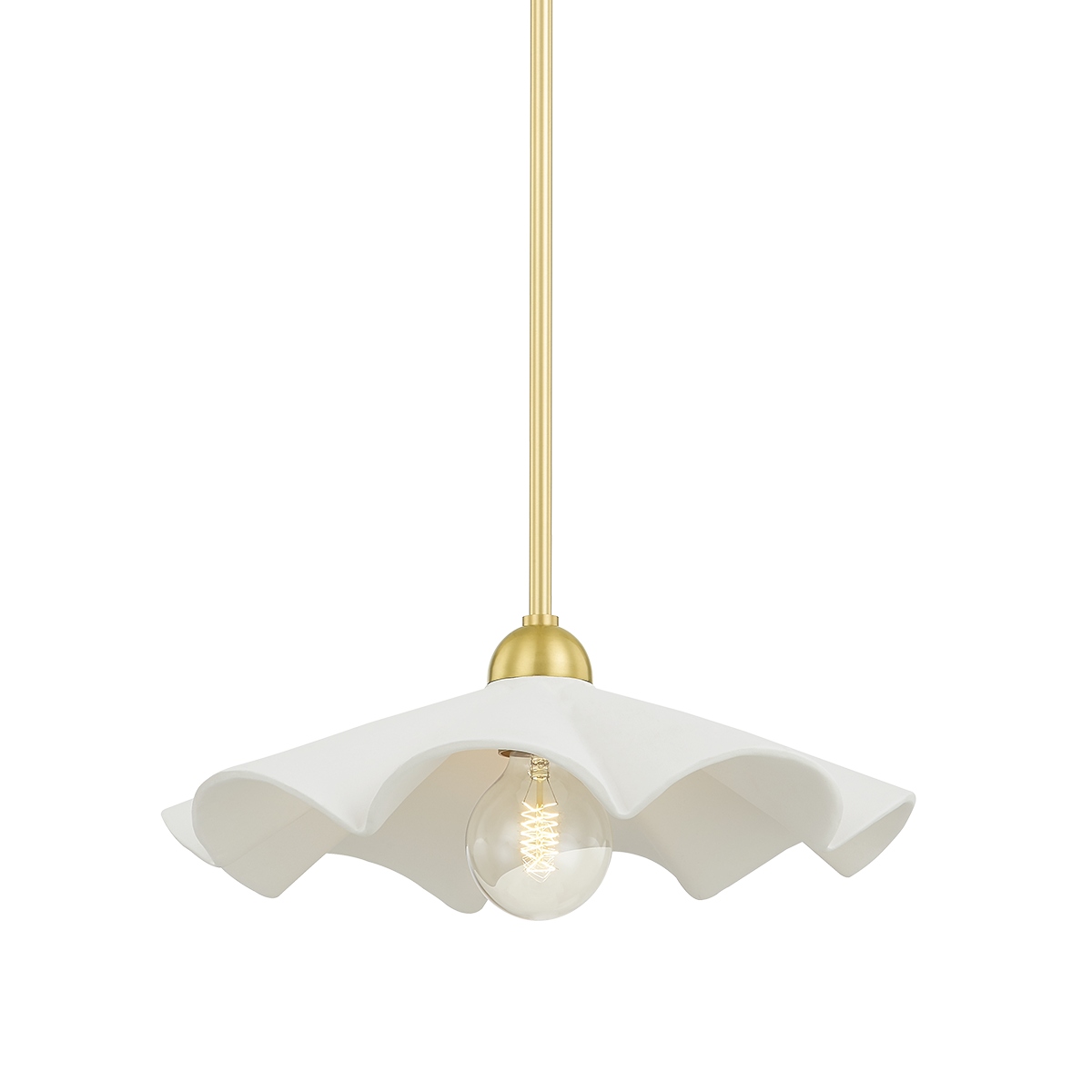Product image for HUD H712701-AGB/CTW Mitzi One Light Pendant Aged Brass - Maisie (1) 15.00W E26 Bulbs Not Included 20.00IN L X 16.00IN W X 6.00IN H