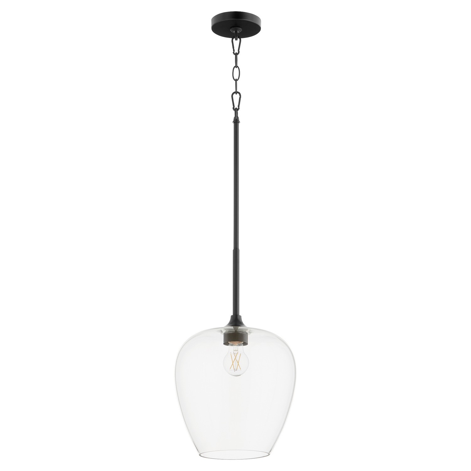 Photos - Chandelier / Lamp Quorum International Matte Black One Light Pendant from the Veno Collection 858-59