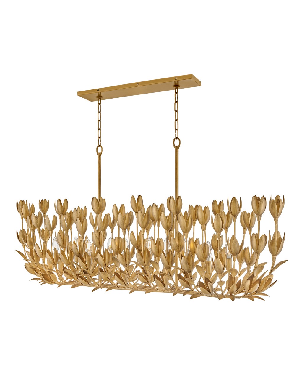 Hinkley Flora LED Linear Pendant in Burnished Gold - 30015BNG