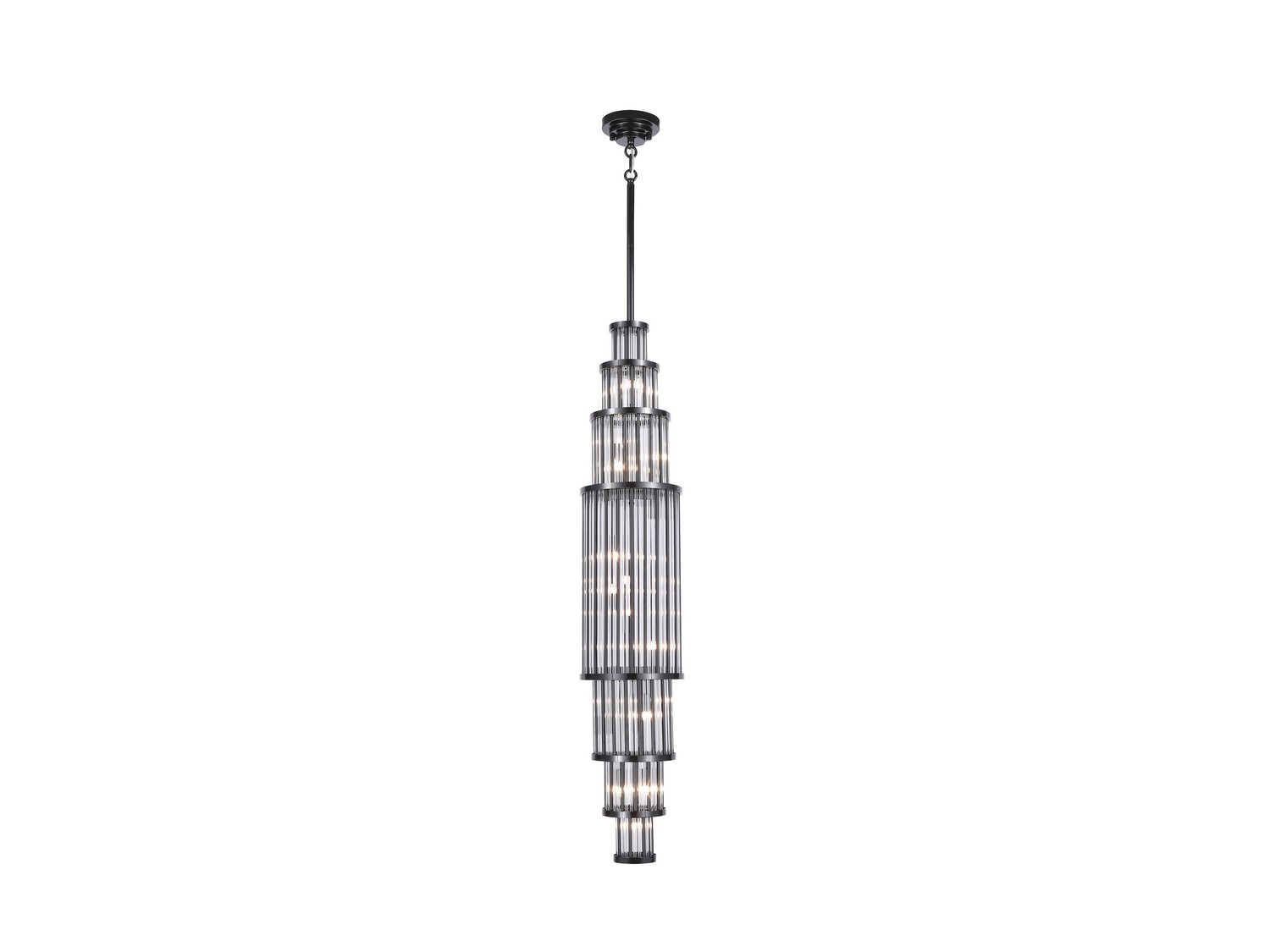 Polished Gunmetal LED Pendant from the Waldorf Collection