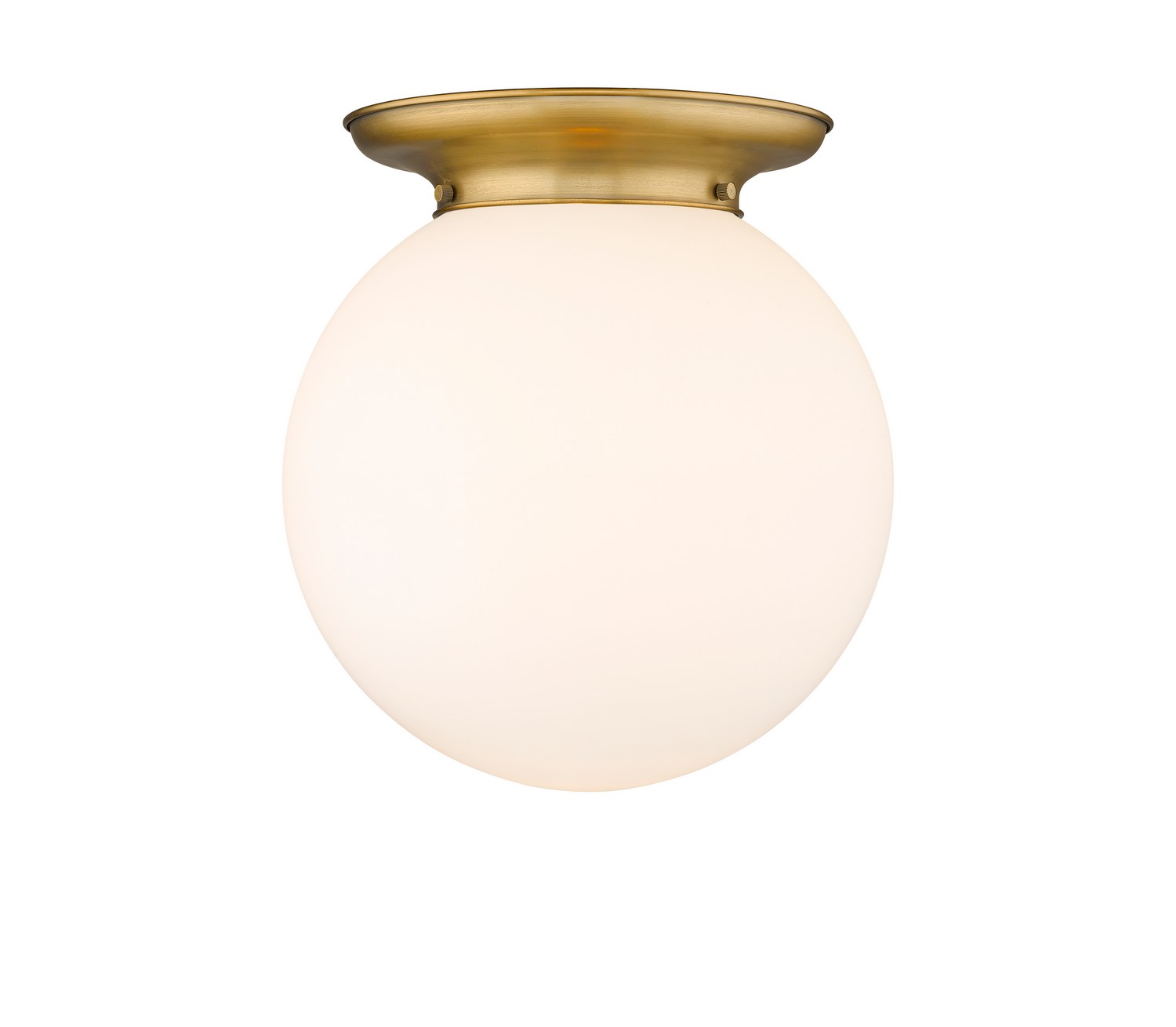 One Light Flush Mount by Innovations - Essex Collection, Brushed Brass Finish - 221-1F-BB-G201-14