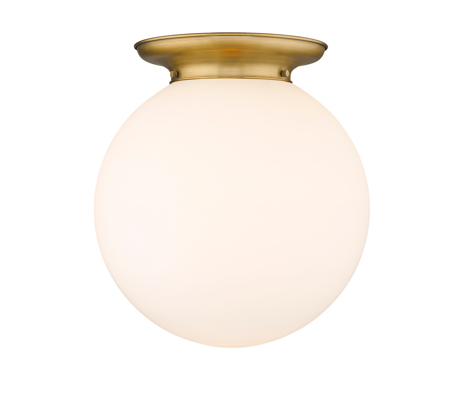 One Light Flush Mount by Innovations - Essex Collection, Brushed Brass Finish - 221-1F-BB-G201-16
