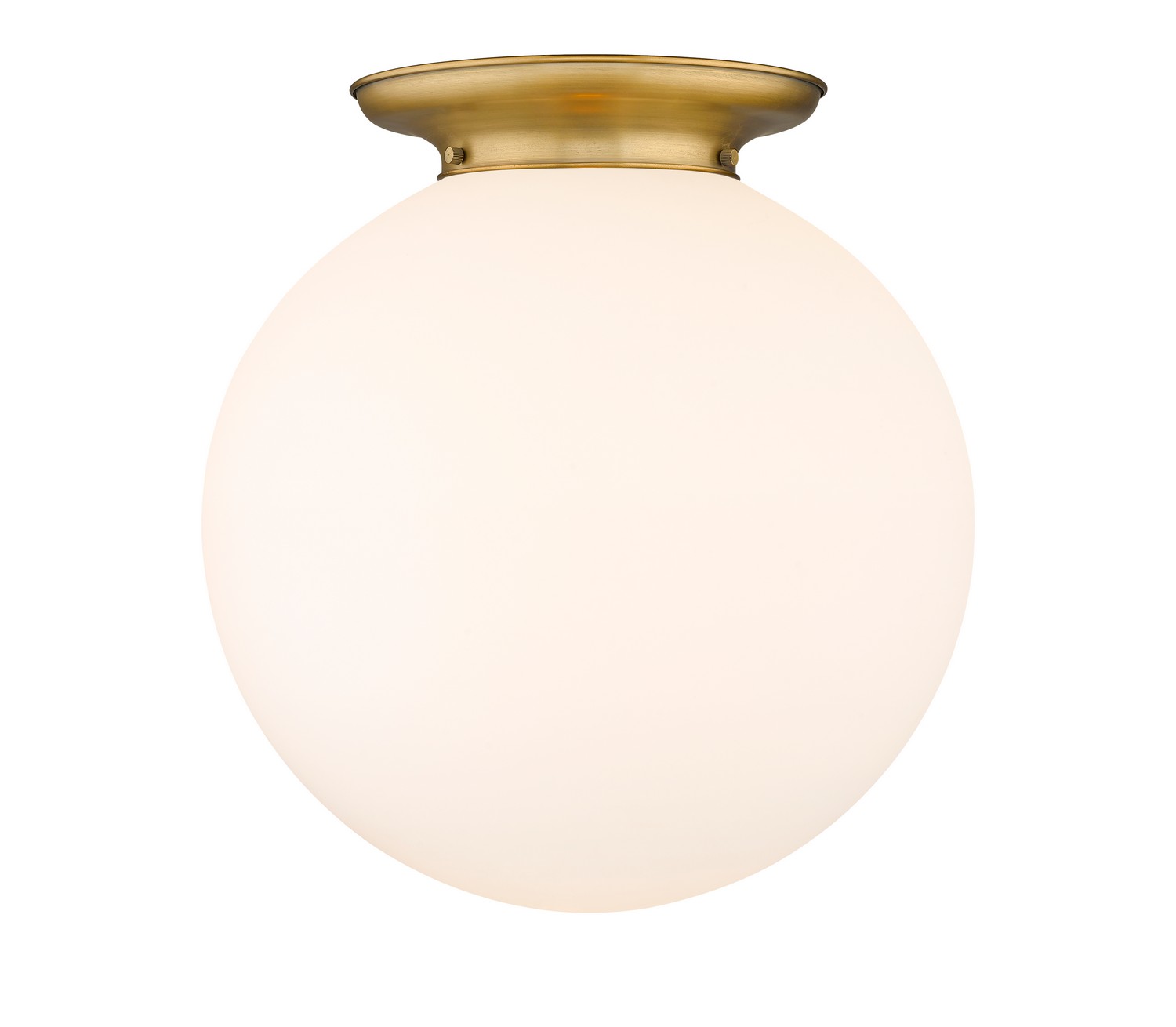 One Light Flush Mount by Innovations - Essex Collection, Brushed Brass Finish - 221-1F-BB-G201-18