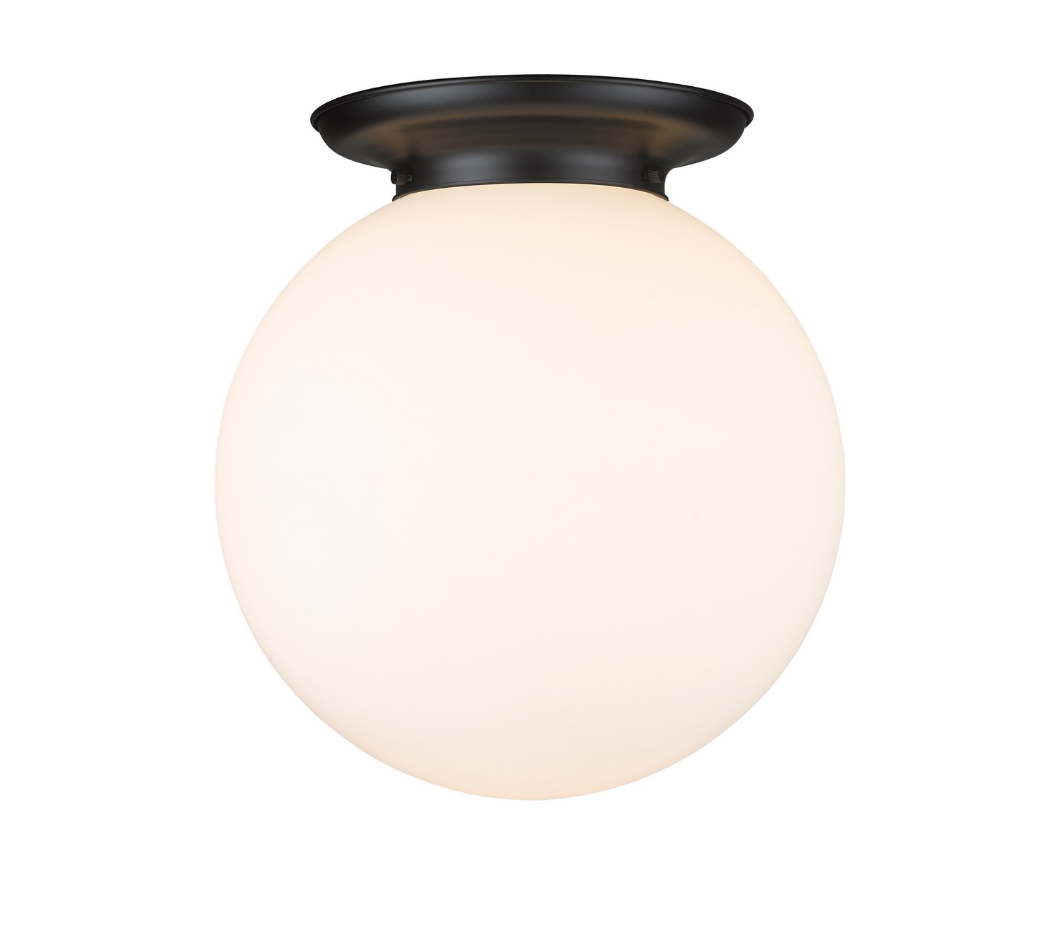One Light Flush Mount by Innovations - Essex Collection, Matte Black Finish - 221-1F-BK-G201-16