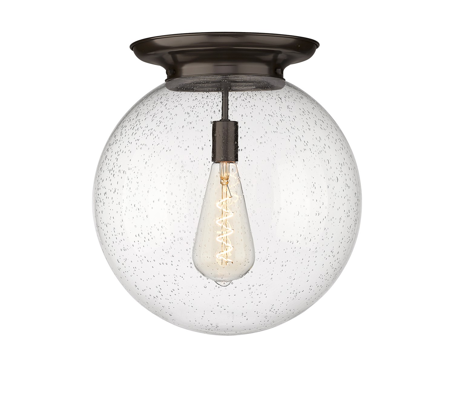 One Light Flush Mount by Innovations - Essex Collection, Oil Rubbed Bronze Finish - 221-1F-OB-G204-16