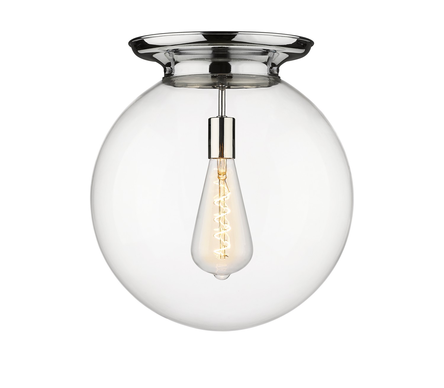 One Light Flush Mount by Innovations - Essex Collection, Polished Chrome Finish - 221-1F-PC-G202-16