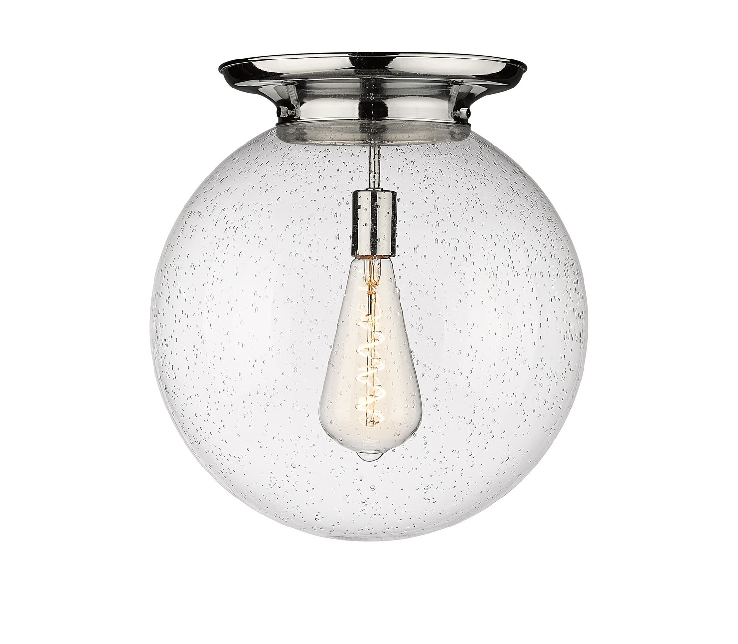 One Light Flush Mount by Innovations - Essex Collection, Polished Chrome Finish - 221-1F-PC-G204-16