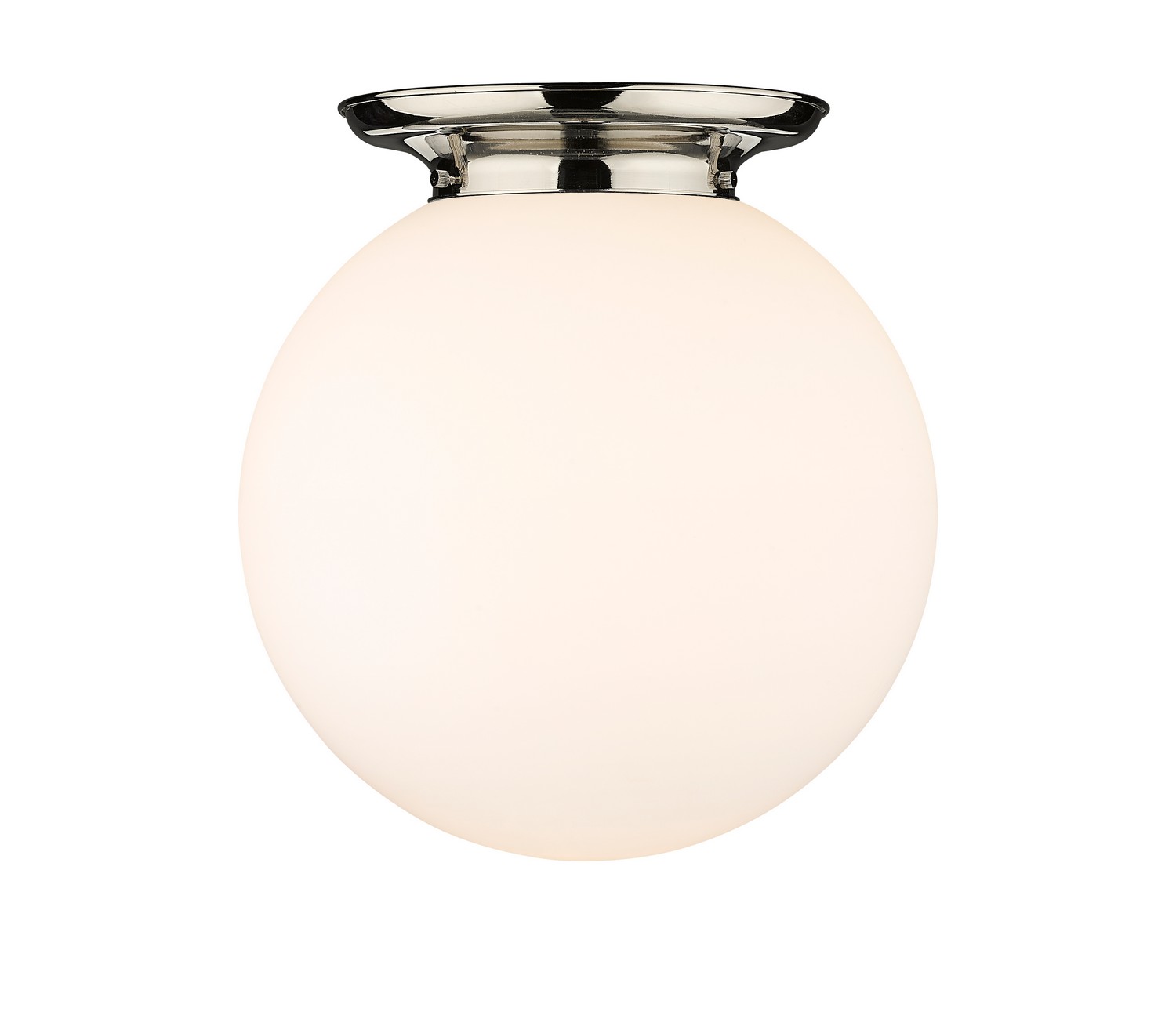One Light Flush Mount by Innovations - Essex Collection, Polished Nickel Finish - 221-1F-PN-G201-16