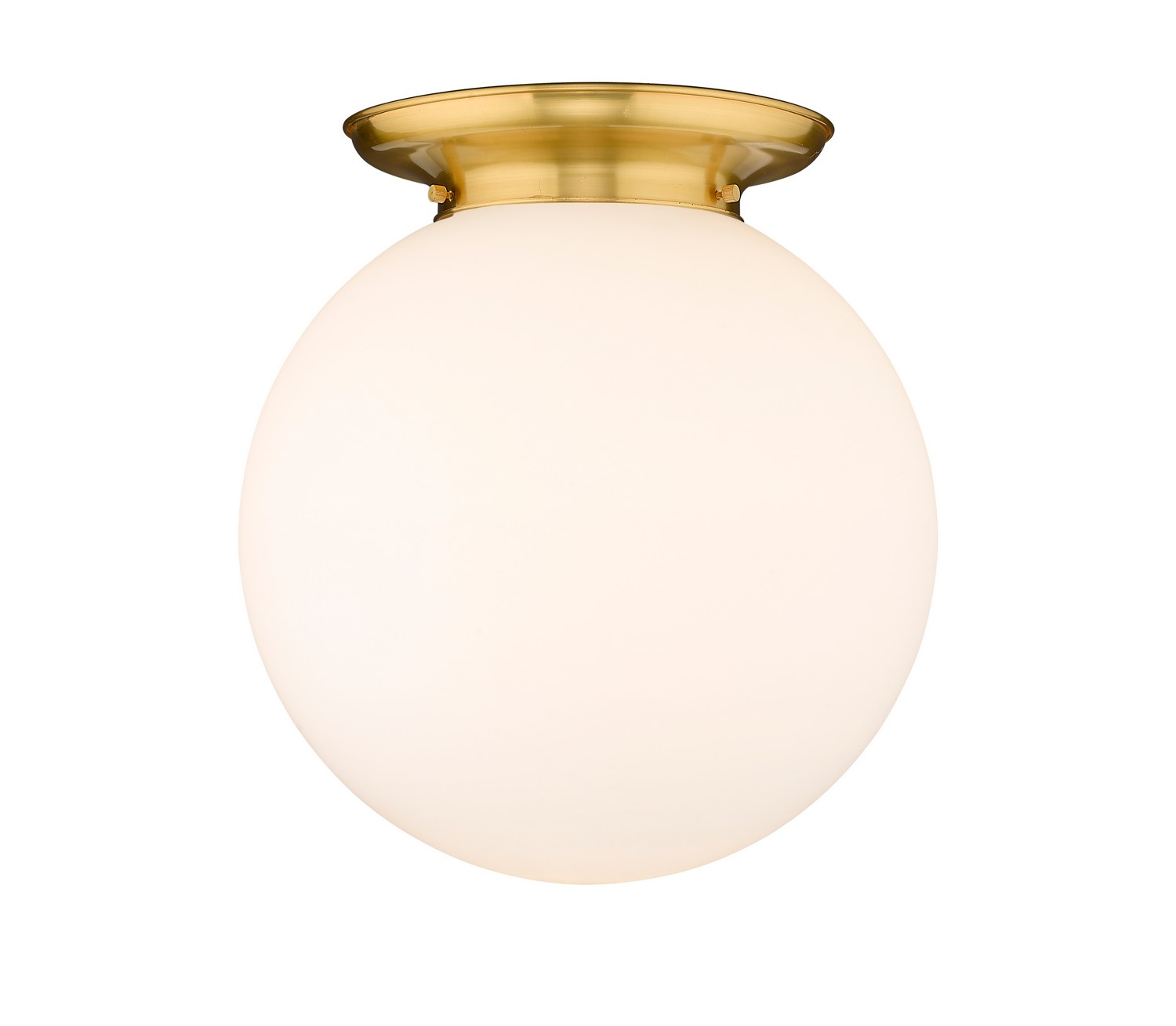 One Light Flush Mount by Innovations - Essex Collection, Satin Gold Finish - 221-1F-SG-G201-16