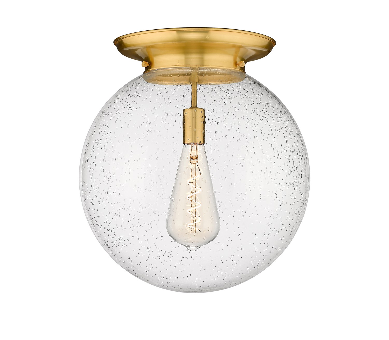 One Light Flush Mount by Innovations - Essex Collection, Satin Gold Finish - 221-1F-SG-G204-16