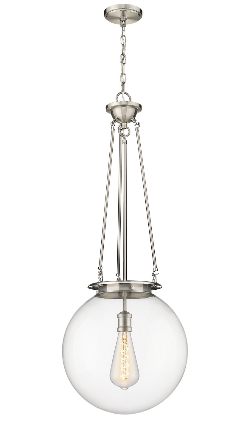 One Light Pendant by Innovations - Essex Collection, Satin Nickel Finish - 221-1P-SN-G202-16