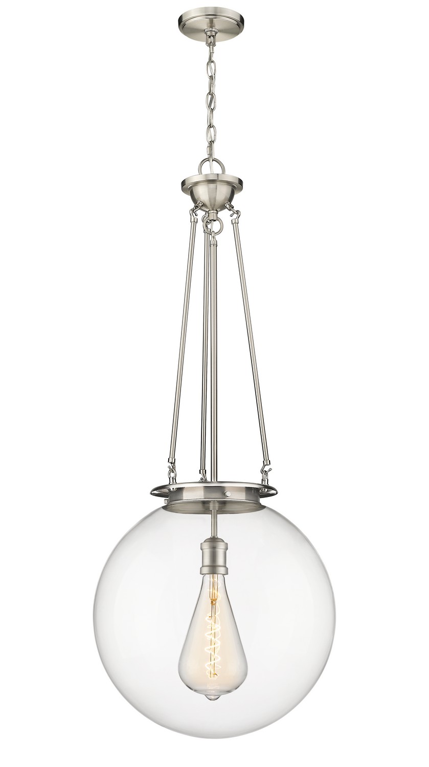 One Light Pendant by Innovations - Essex Collection, Satin Nickel Finish - 221-1P-SN-G202-18