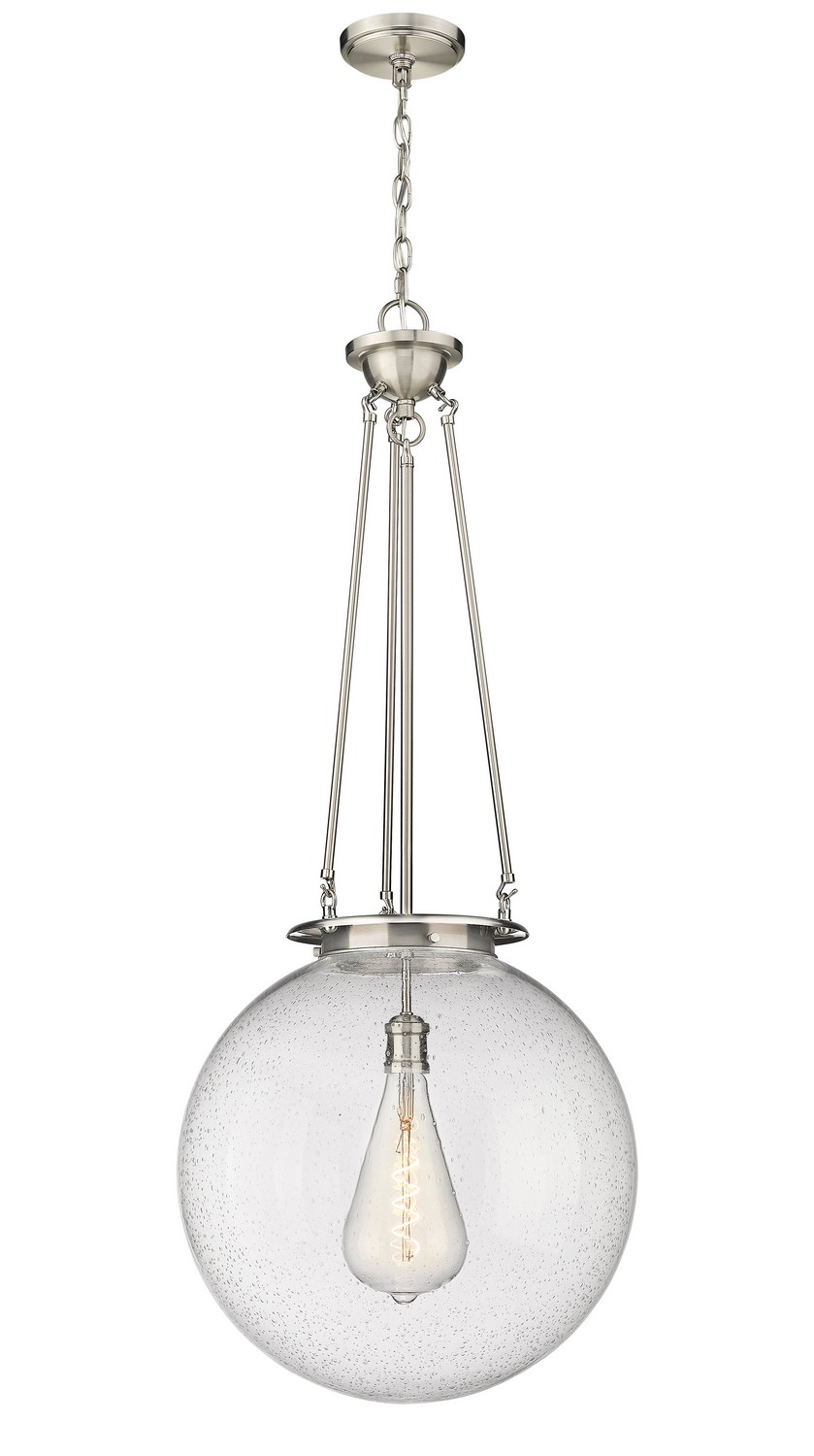 One Light Pendant by Innovations - Essex Collection, Satin Nickel Finish - 221-1P-SN-G204-18