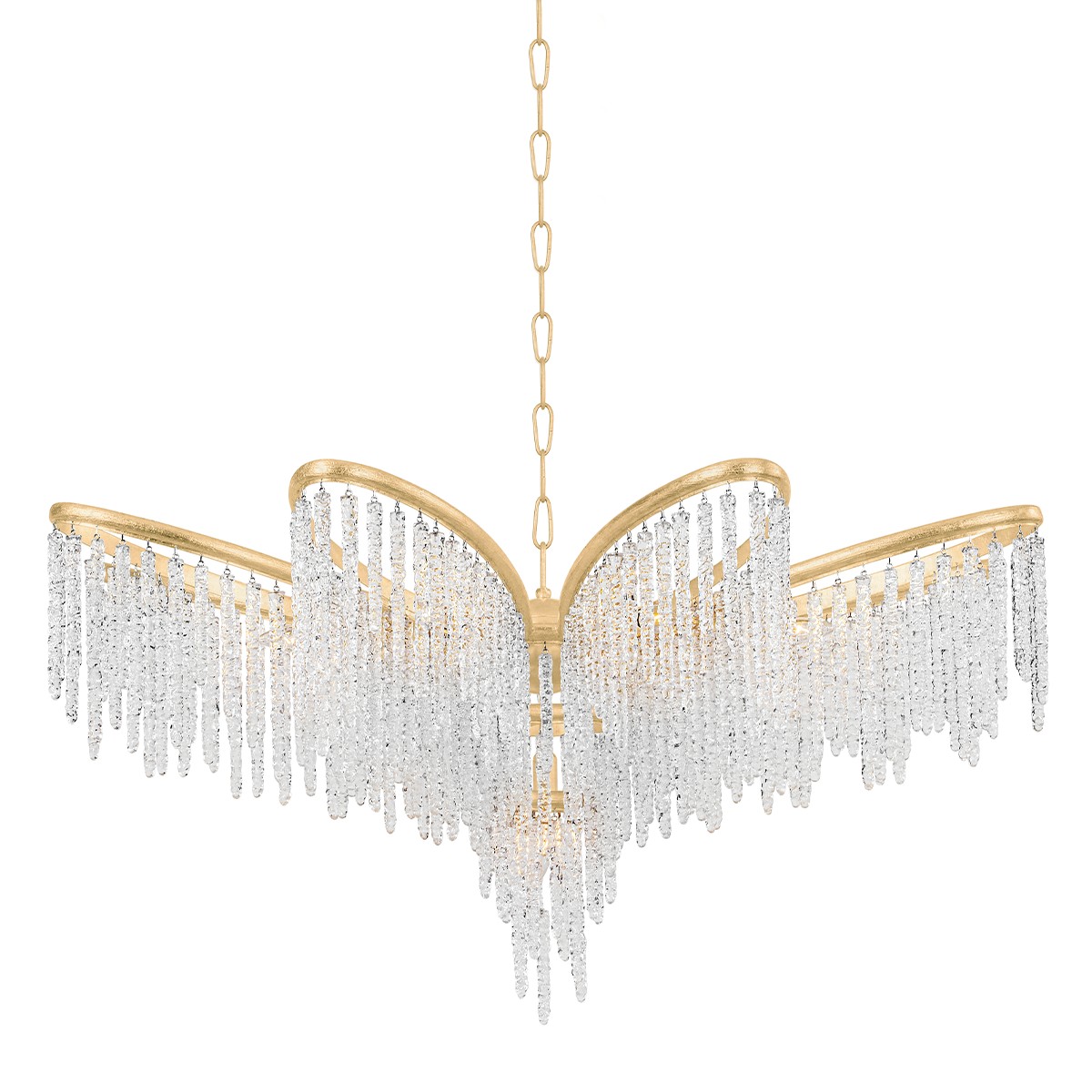 Pandora 9-Light Chandelier in Gold Leaf