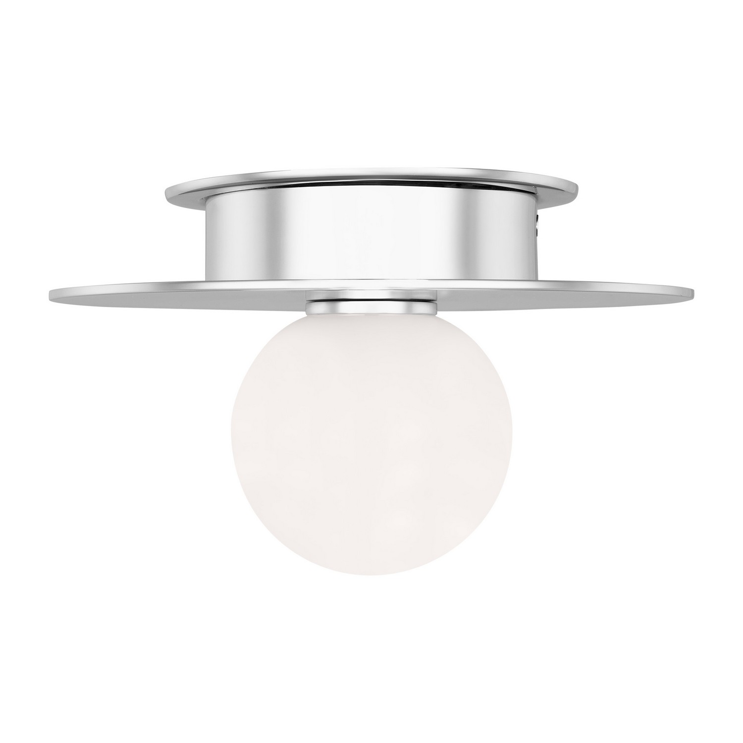 Visual Comfort Studio Nodes One Light Flush Mount in Polished Nickel - KF1001PN