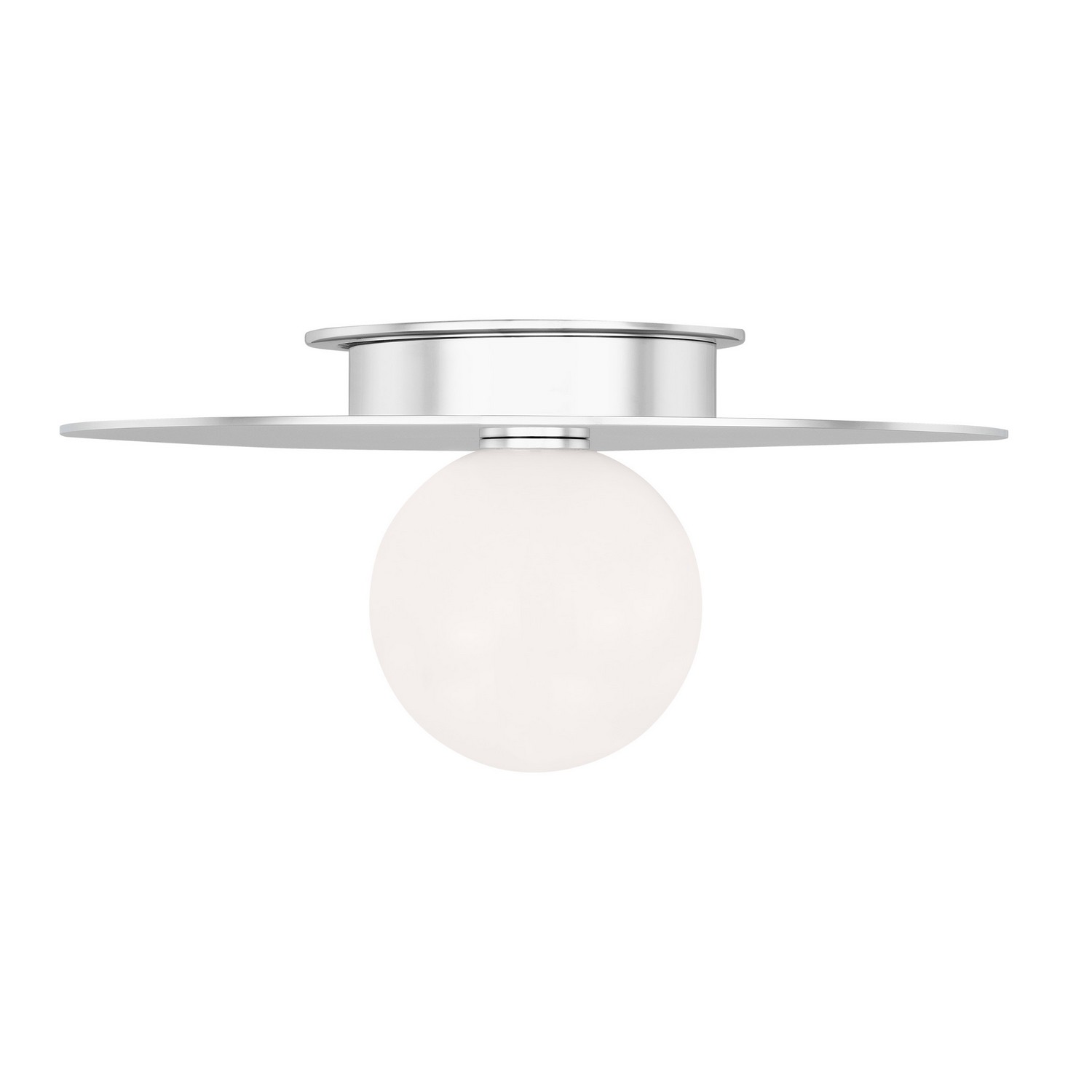 Visual Comfort Studio Nodes One Light Flush Mount in Polished Nickel - KF1011PN