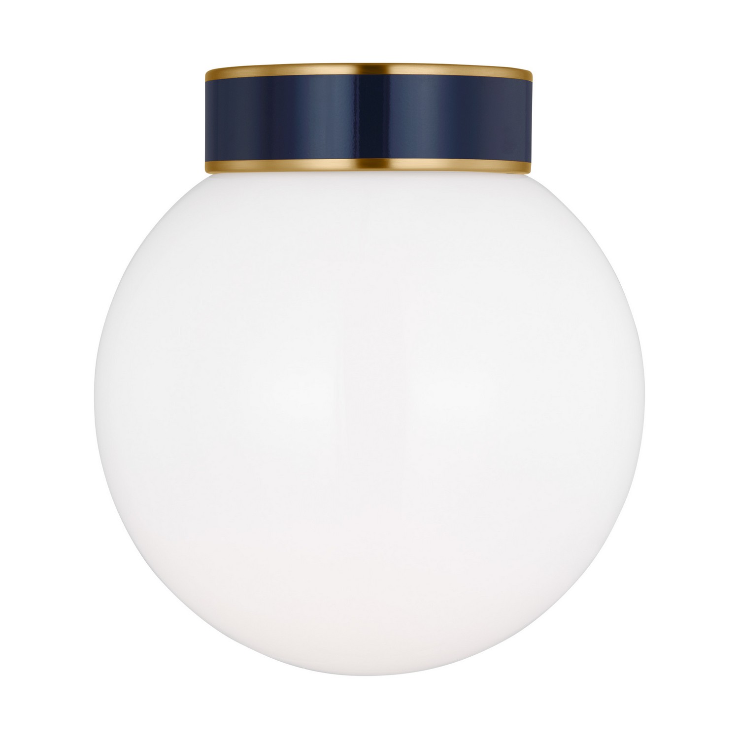Visual Comfort Studio Monroe One Light Flush Mount in Burnished Brass - KSF1051BBSNVY
