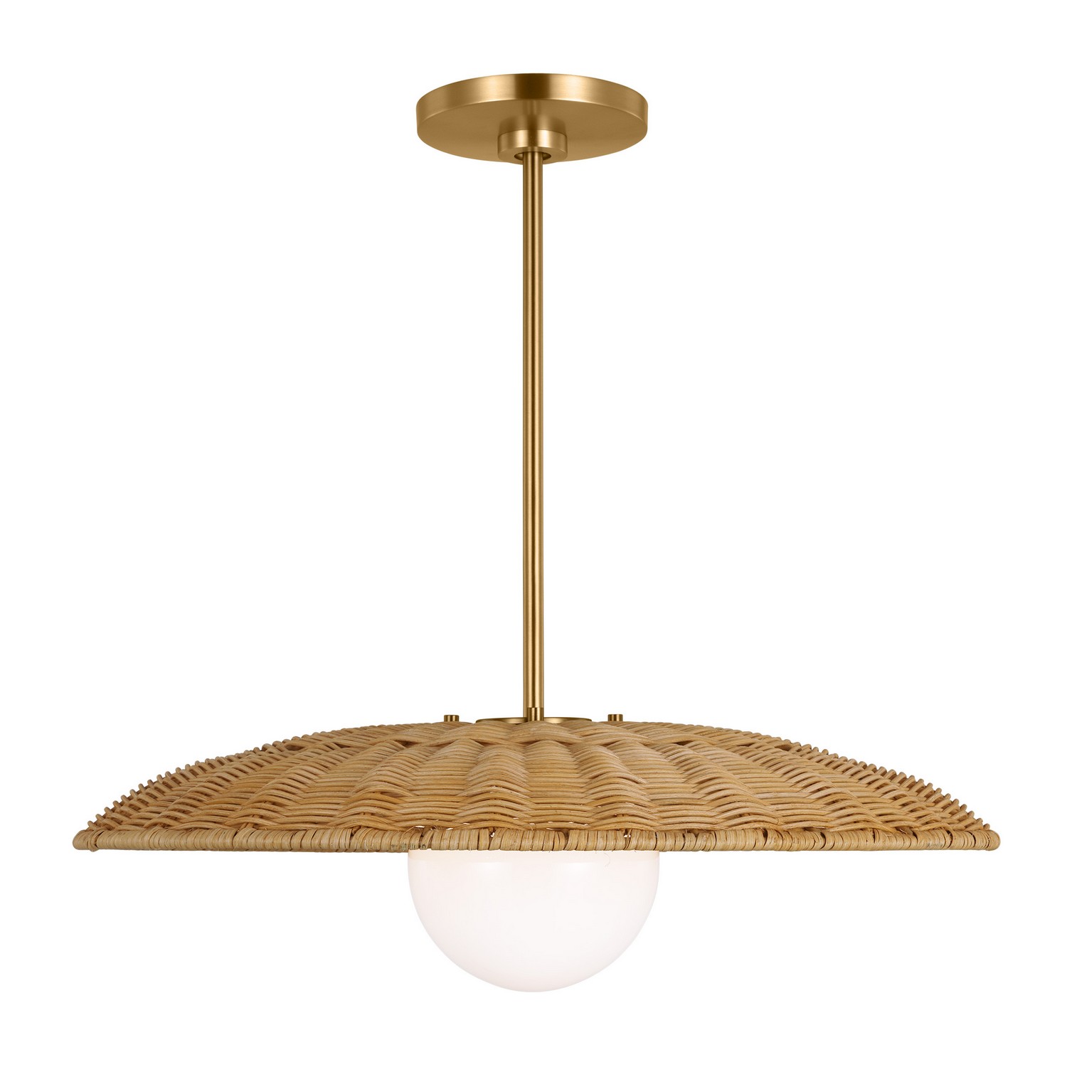 Visual Comfort Studio Mari One Light Pendant in Burnished Brass - KSP1101BBS