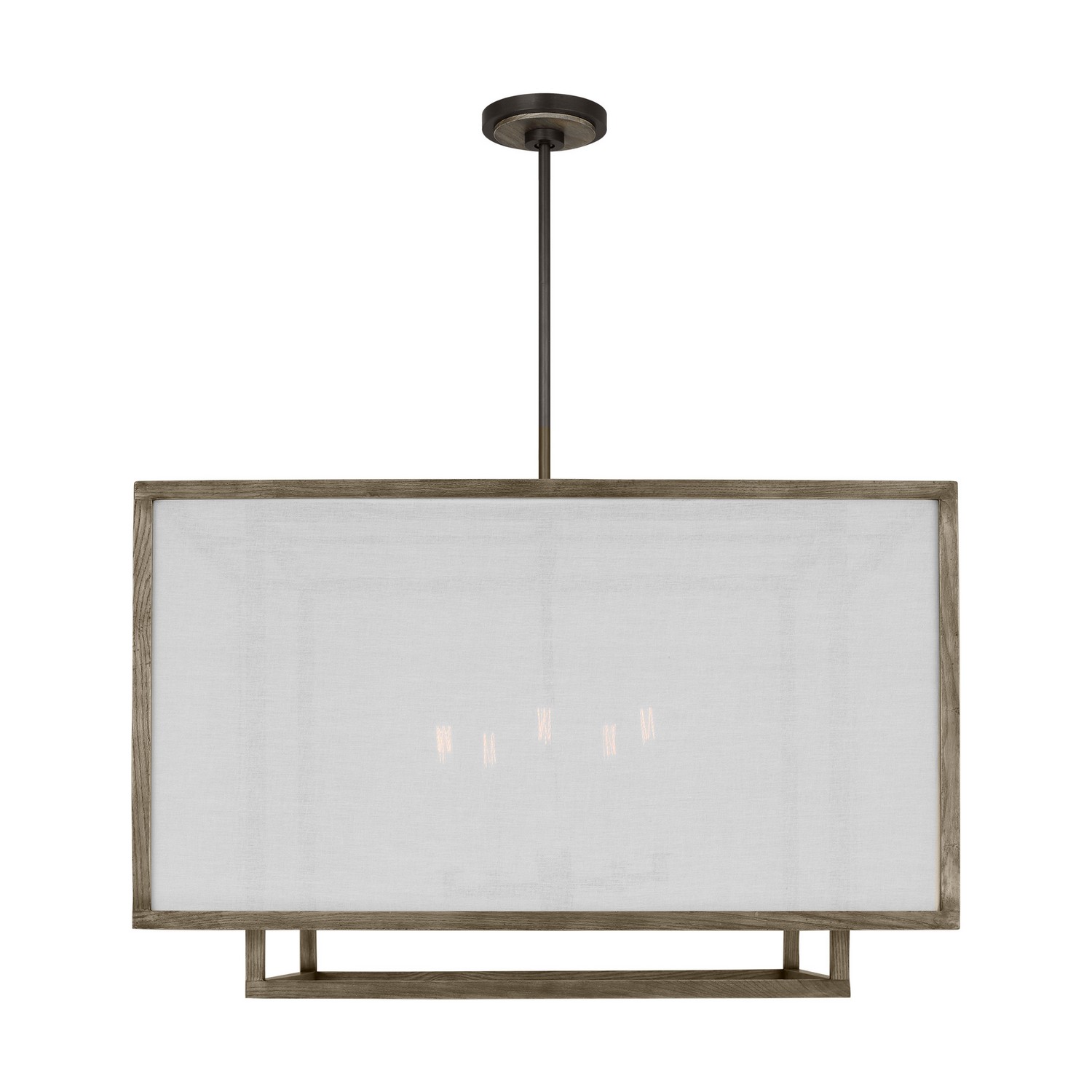 Visual Comfort Studio Brockway Five Light Chandelier in Weathered Oak Wood - TFC1075WDO