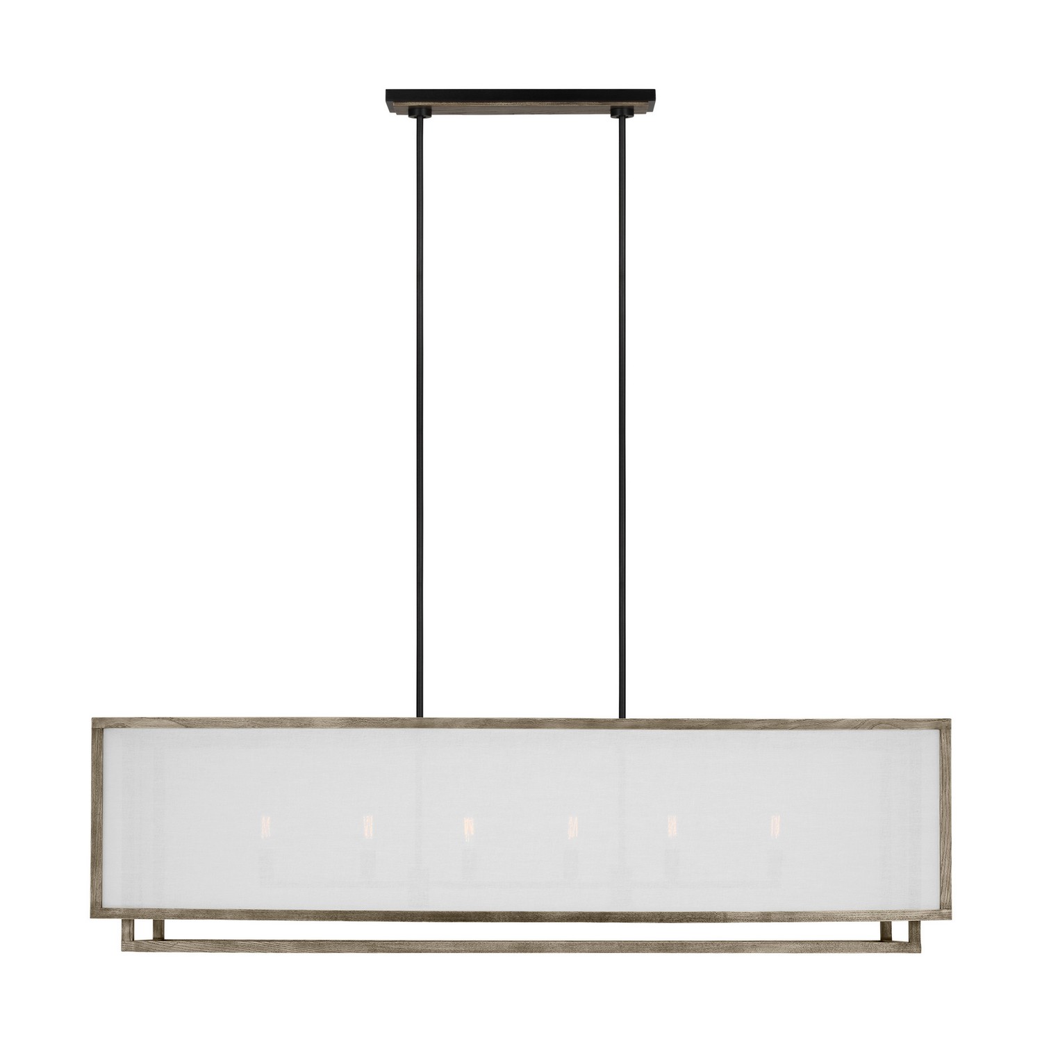 Visual Comfort Studio Brockway Six Light Chandelier in Weathered Oak Wood - TFC1086WDO