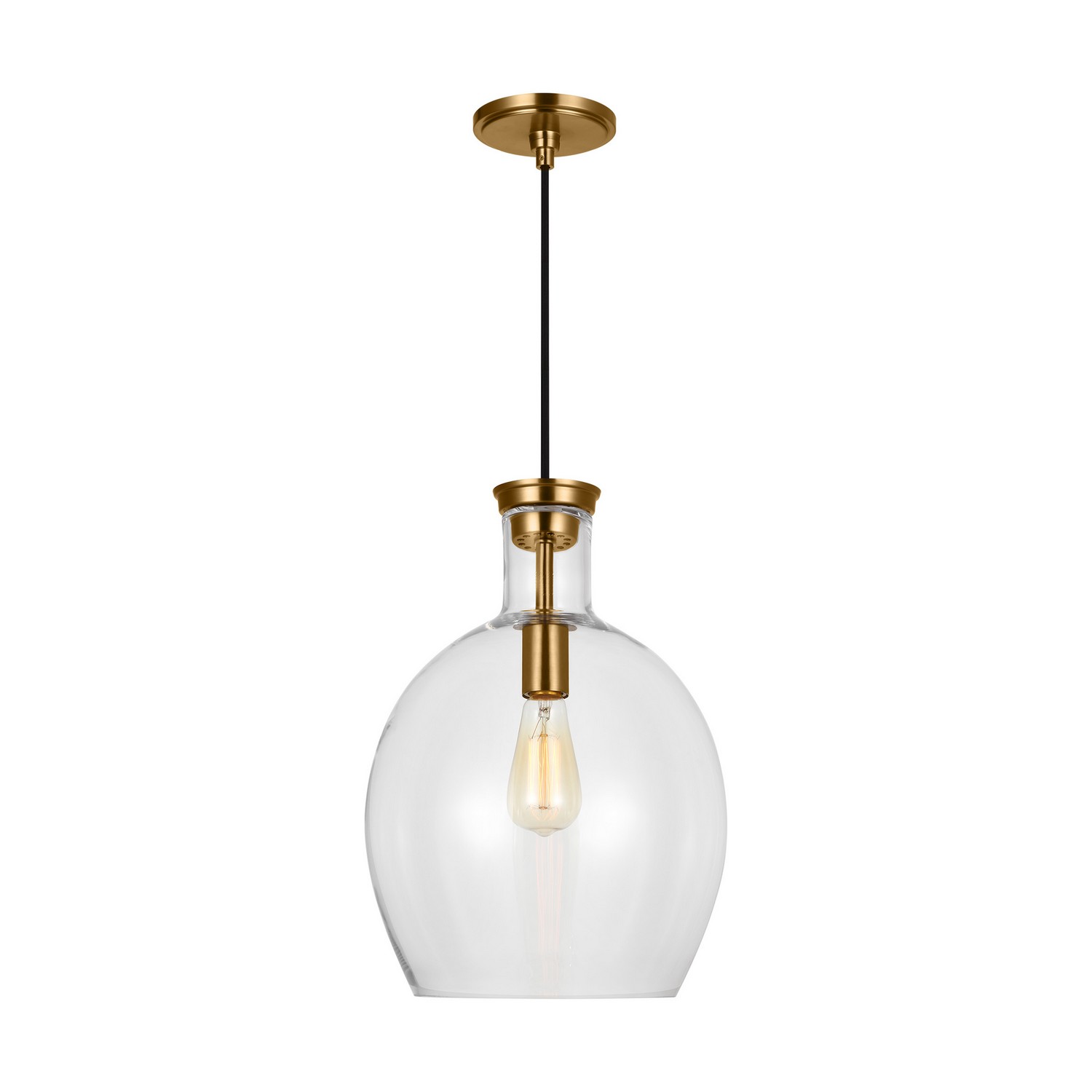 Visual Comfort Studio Vaso One Light Pendant in Burnished Brass - TP1151BBS
