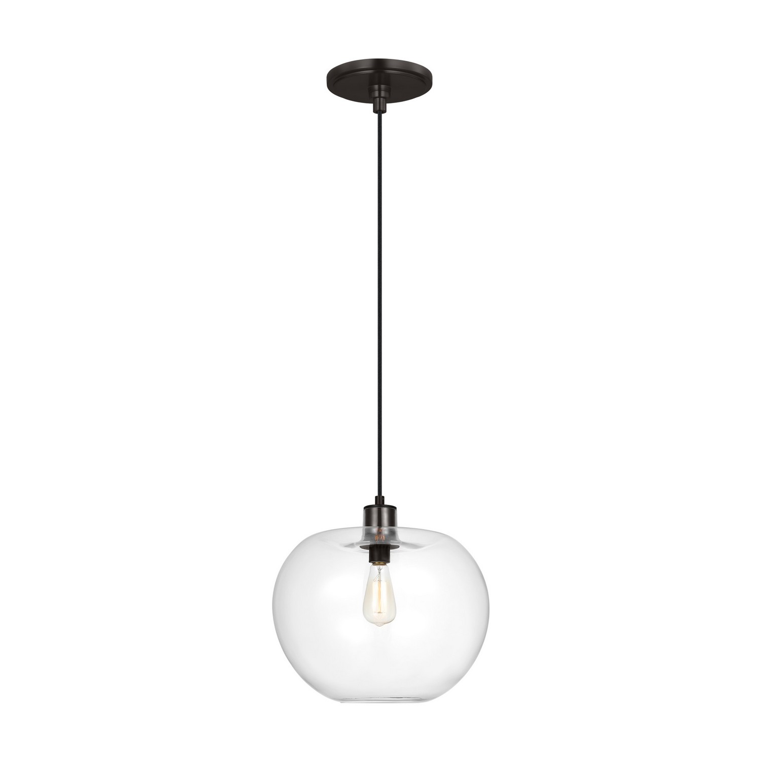Visual Comfort Studio Mela One Light Pendant in Aged Iron - TP1201AI